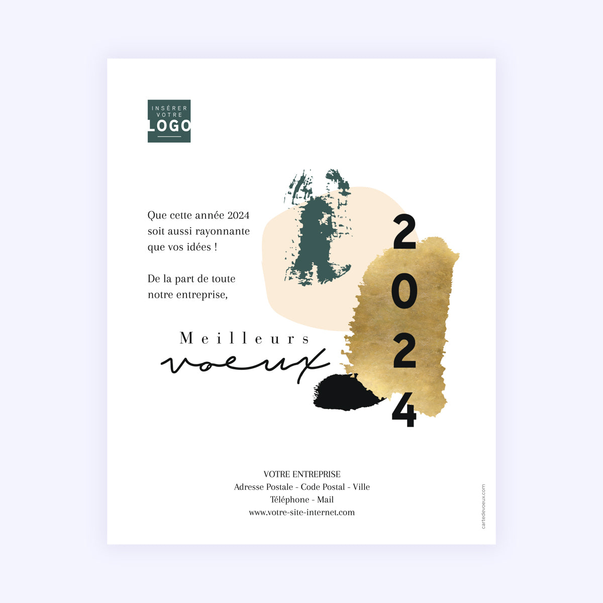 Médaillons colorés | Vœux professionnels • Carte virtuelle photo N° 1