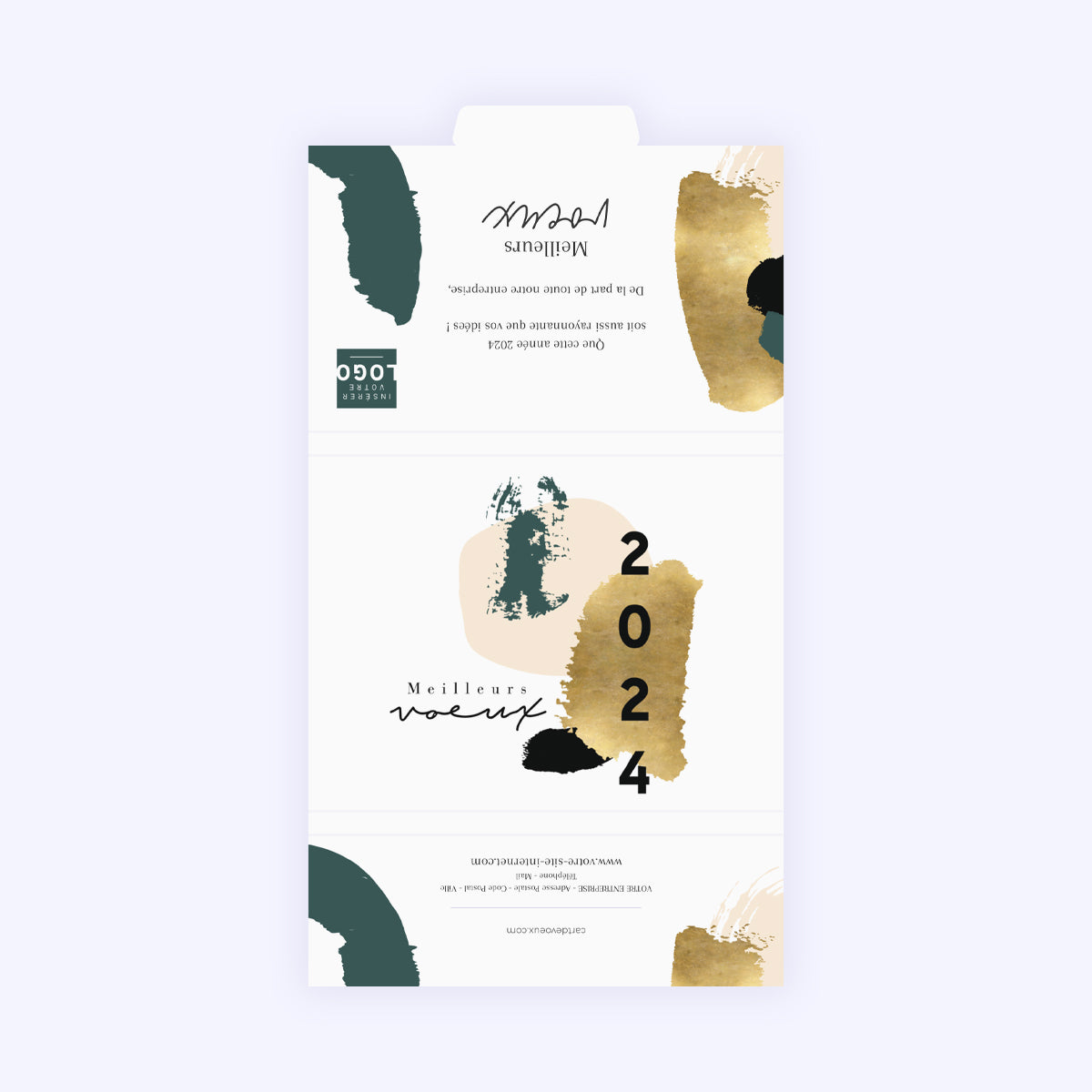 Médaillons colorés | Vœux professionnels • Carte chocolats photo N° 3