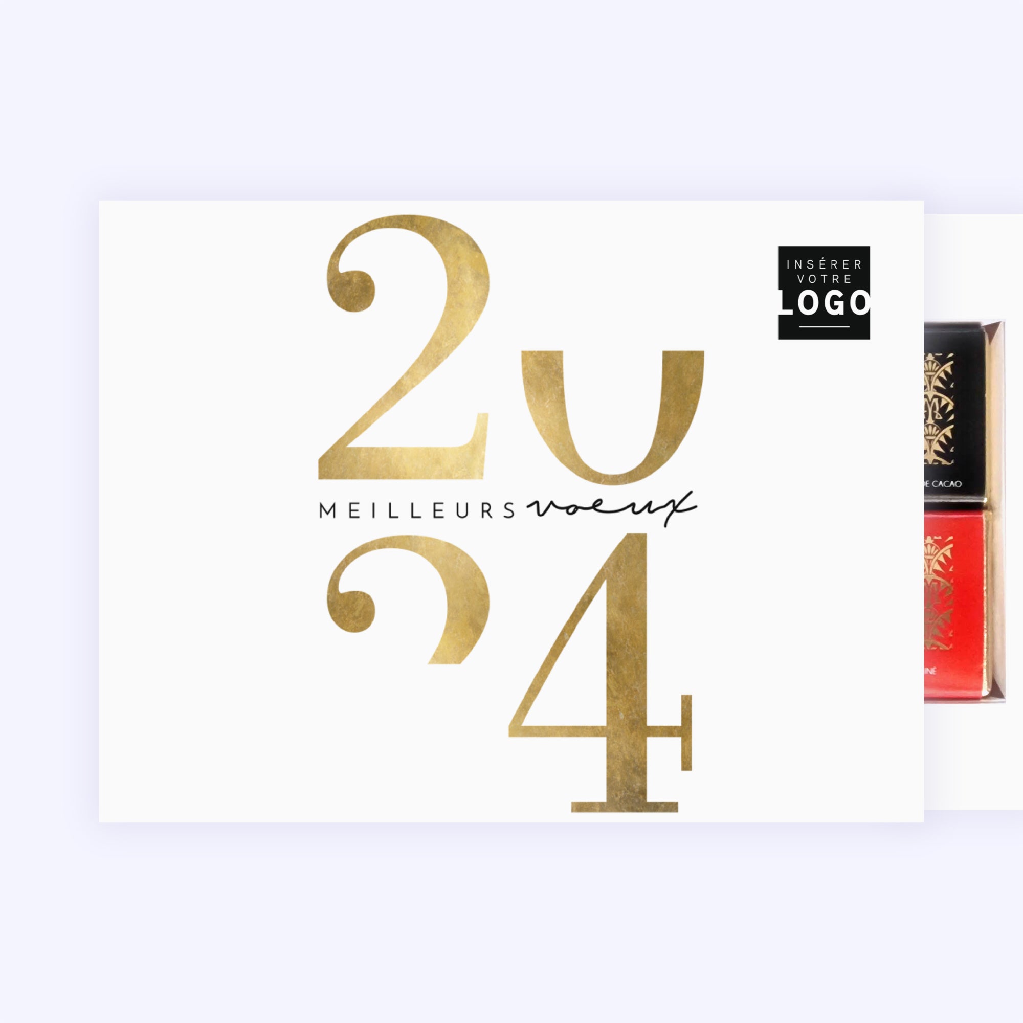 Minimaliste | Vœux professionnels • Carte chocolats • Chocolats photo N° 1