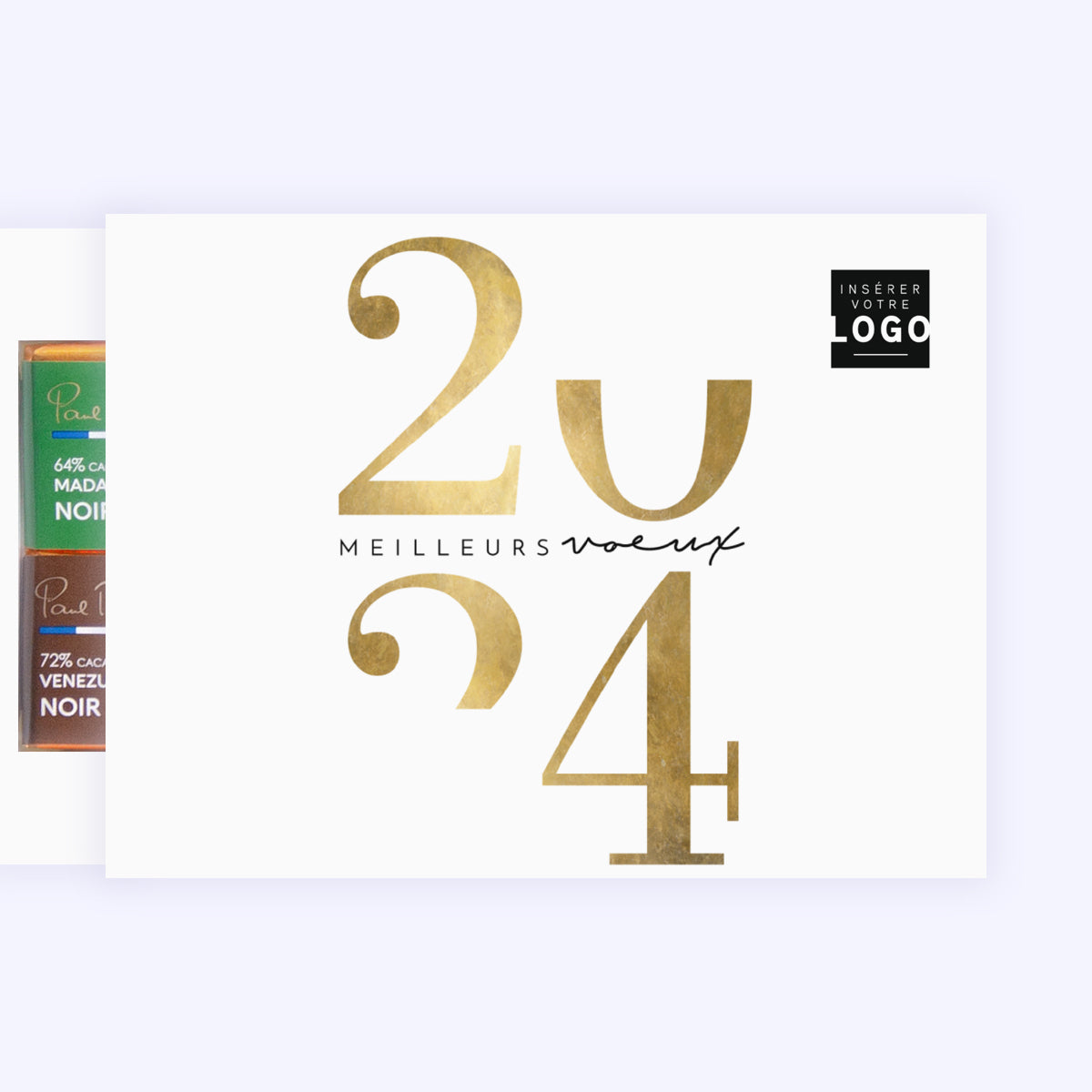 Minimaliste | Vœux professionnels • Carte chocolats photo N° 1