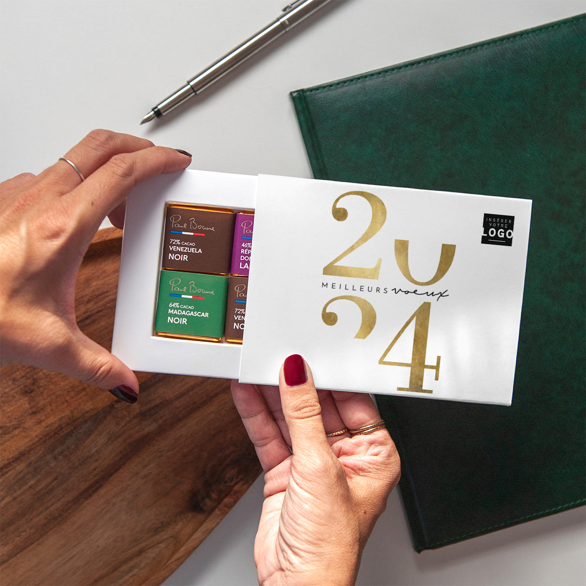 Minimaliste | Vœux professionnels • Carte chocolats photo N° 2