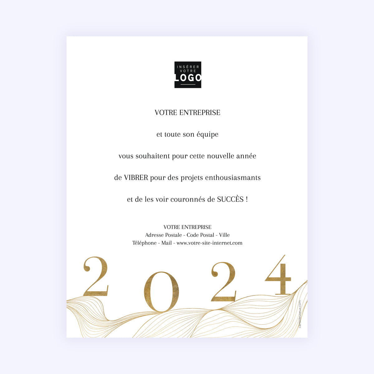 Volutes Dorées | Vœux professionnels • Carte virtuelle photo N° 1