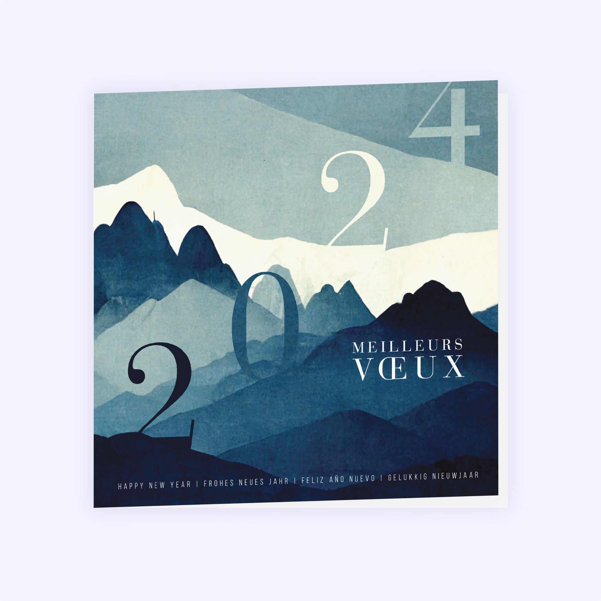 Snowy Mountain | Vœux professionnels • Carte de voeux photo N° 1