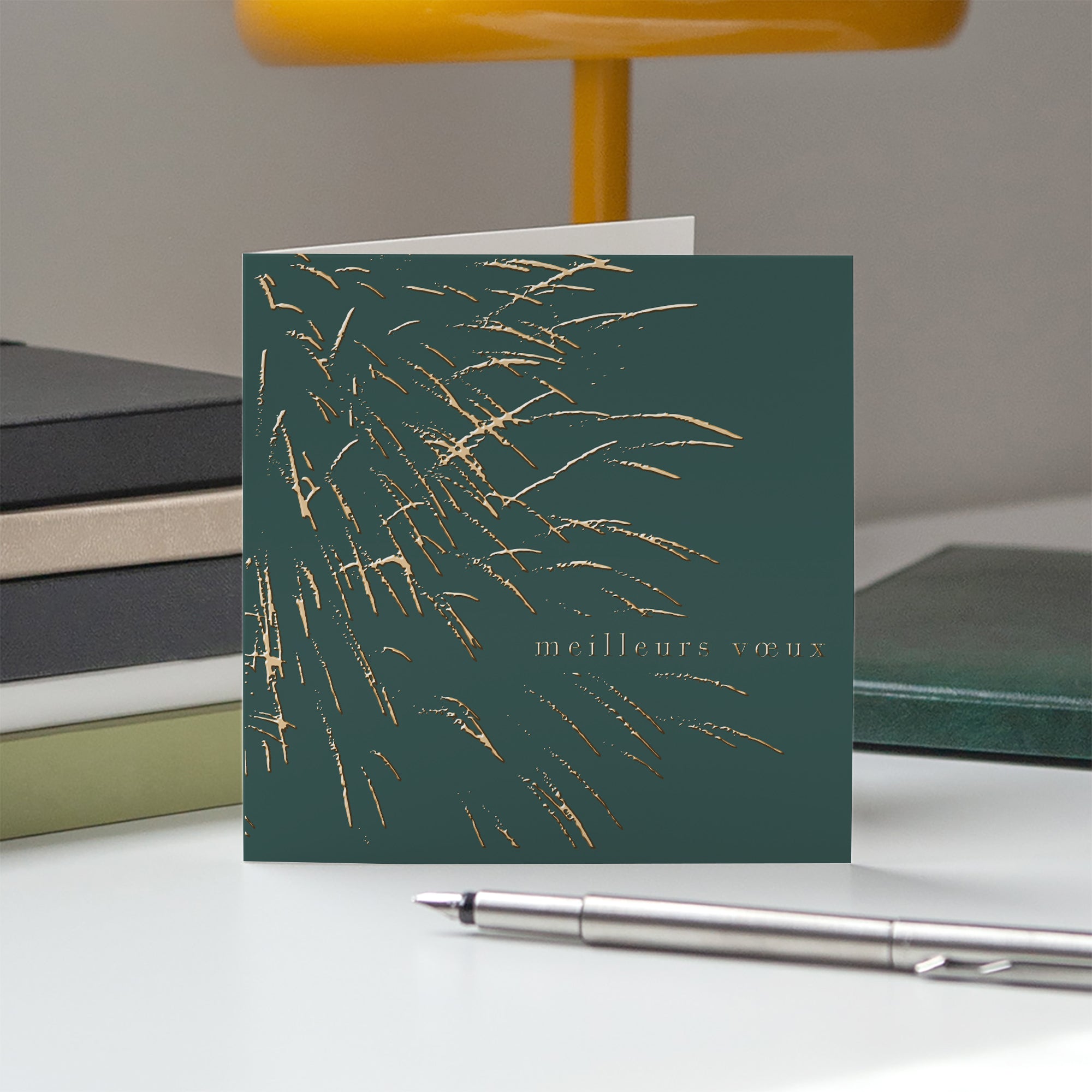 Eclats dorés | Vœux professionnels • Carte premium photo N° 5