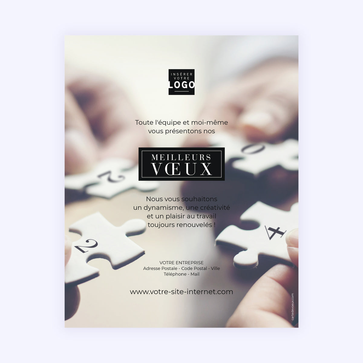 Puzzle de Succès | Vœux professionnels • Carte virtuelle photo N° 1