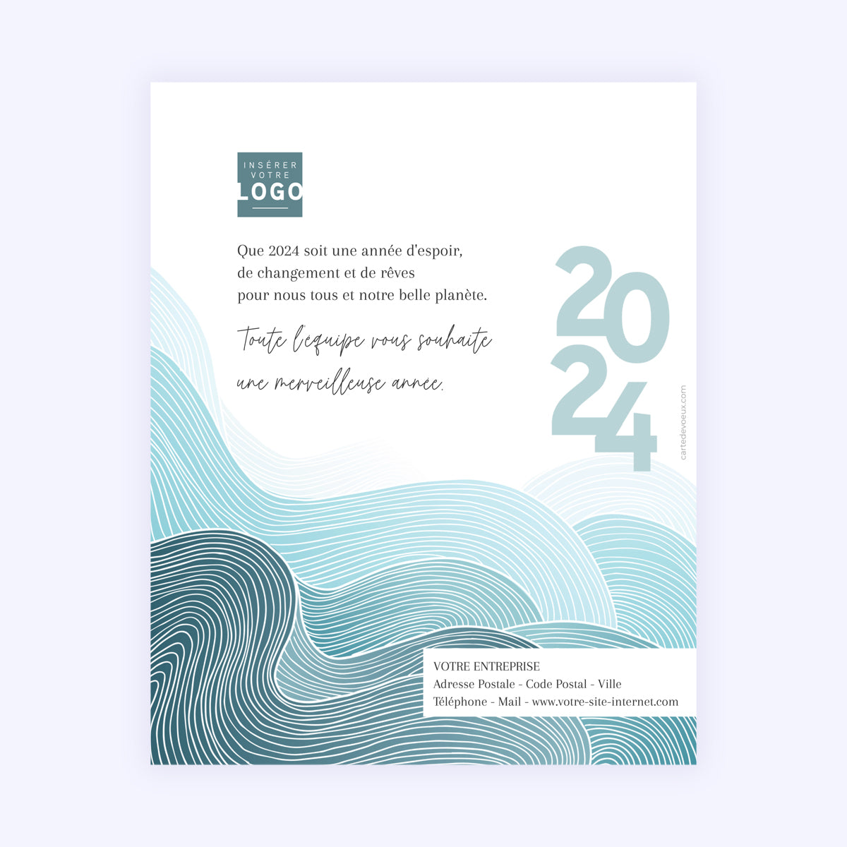 Ondulations | Vœux professionnels • Carte virtuelle photo N° 1