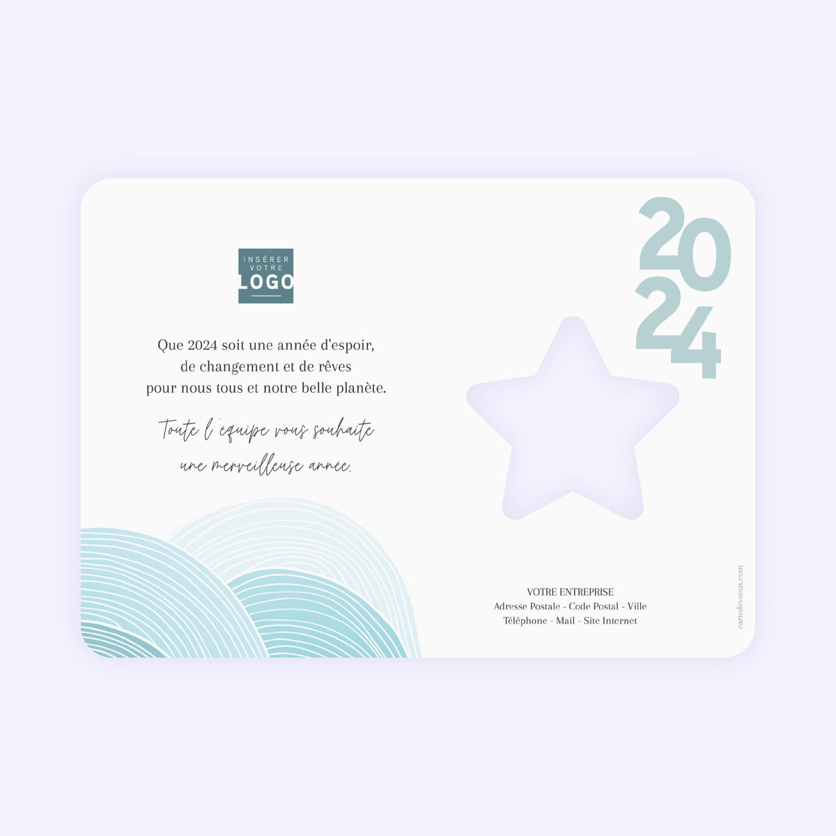 Ondulations | Vœux professionnels • Carte de voeux • Horizontal étoile photo N° 2