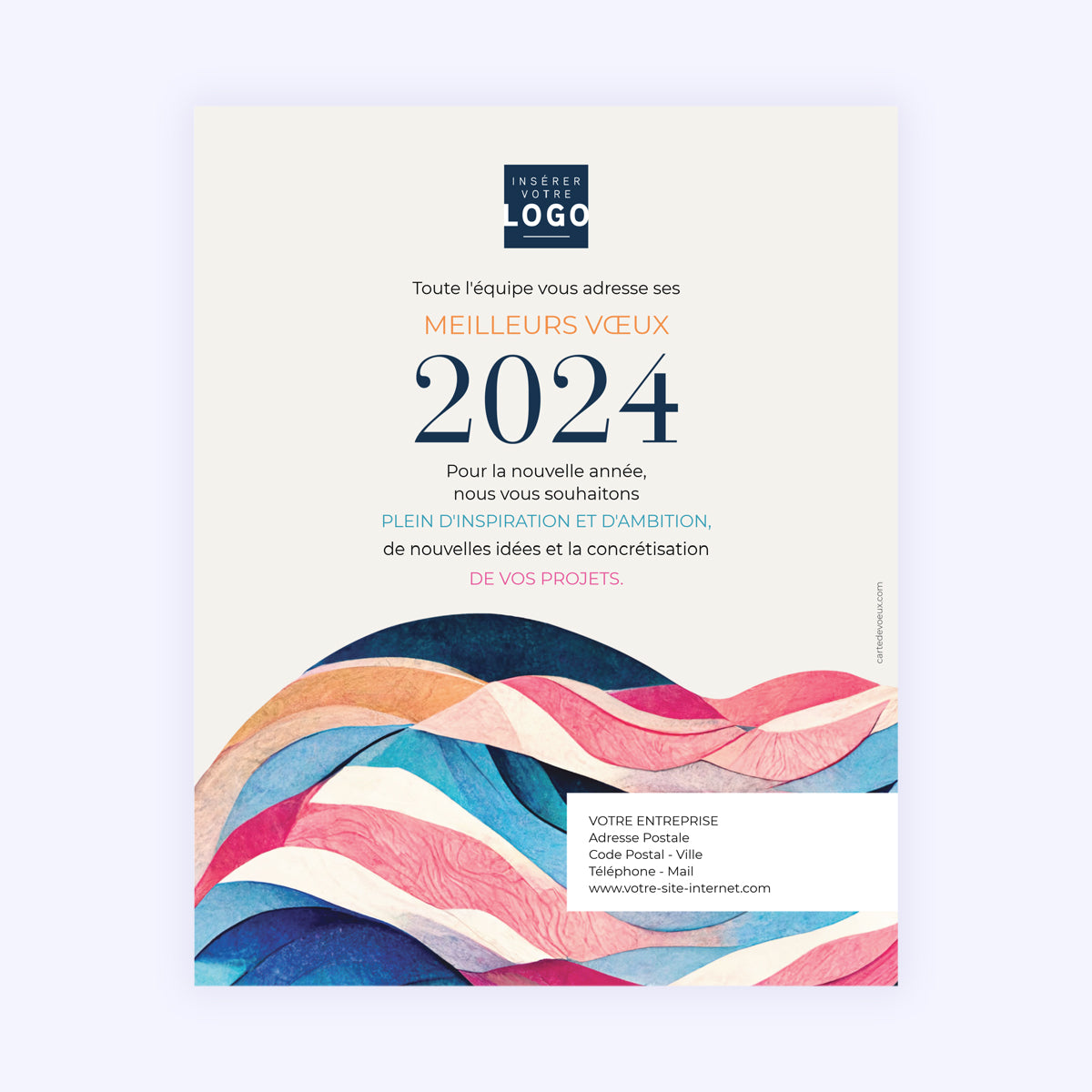 Soie Colorée | Vœux professionnels • Carte virtuelle photo N° 1
