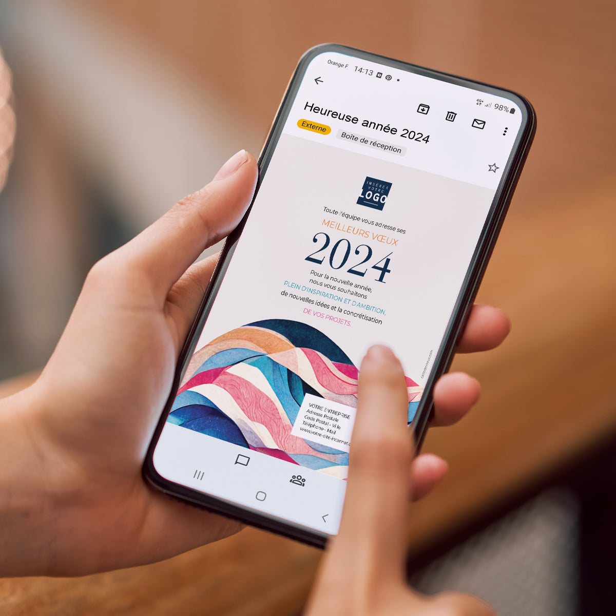 Soie Colorée | Vœux professionnels • Carte virtuelle photo N° 2