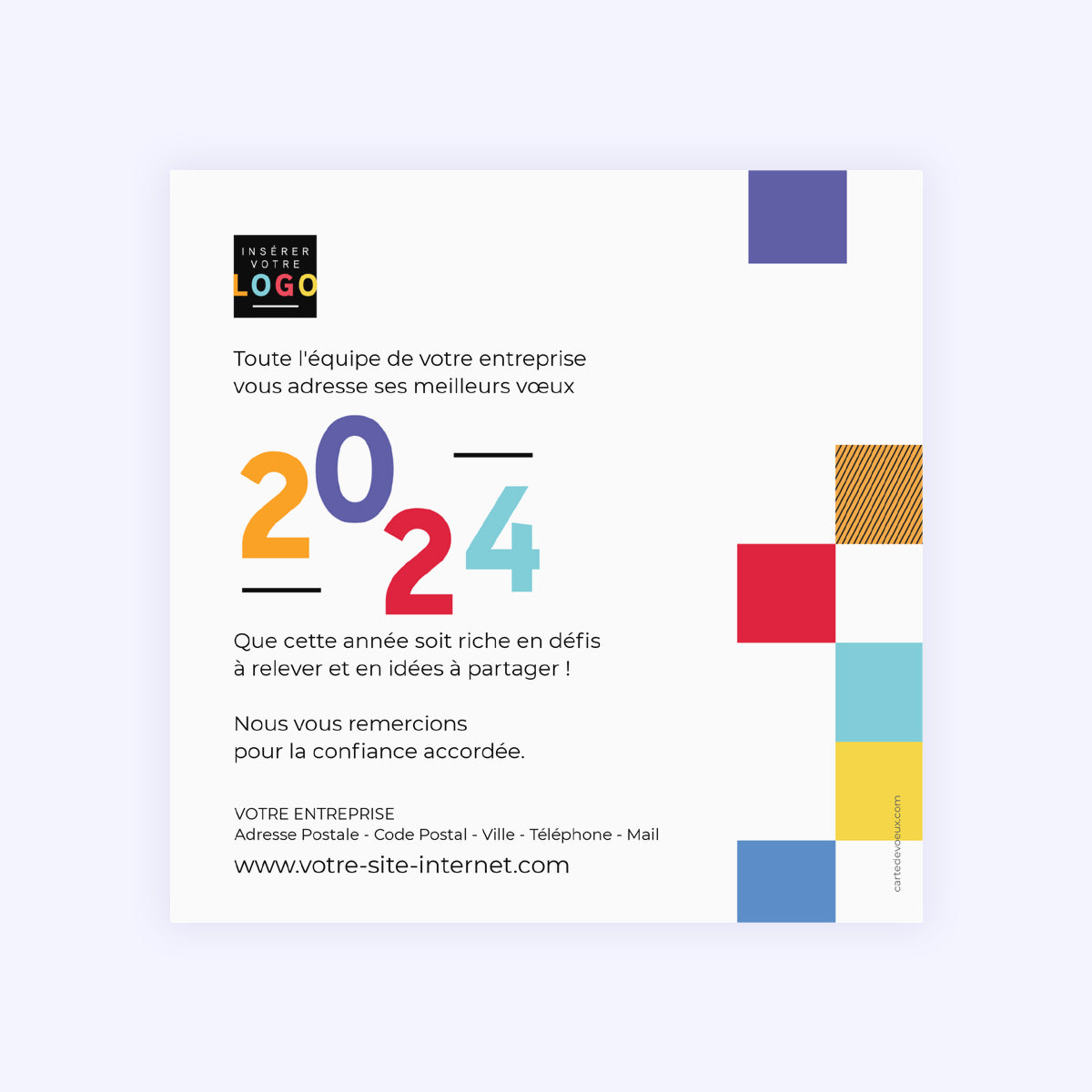 Rétro Pop | Vœux professionnels • Carte premium photo N° 2