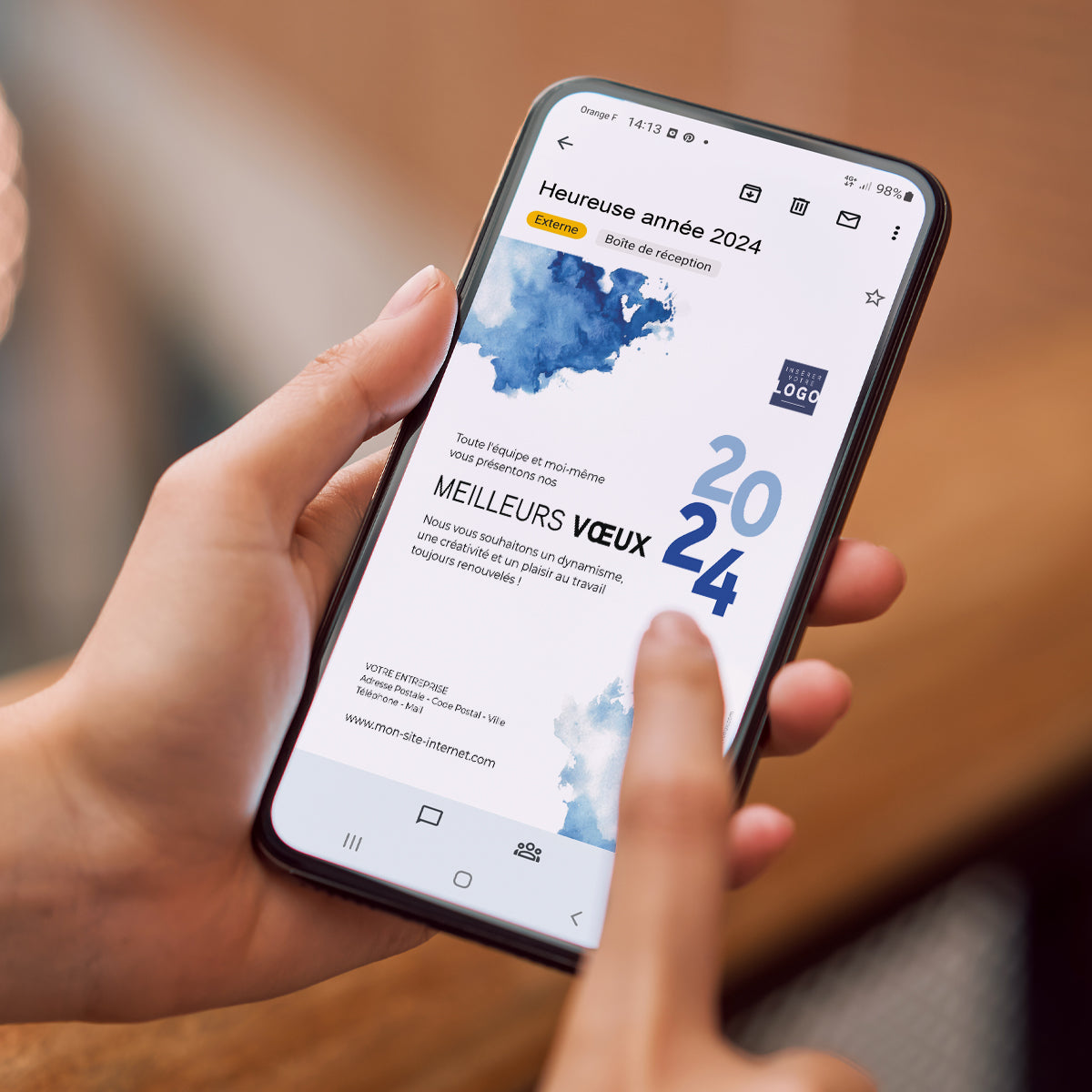 Mappemonde | Vœux professionnels • Carte virtuelle photo N° 2