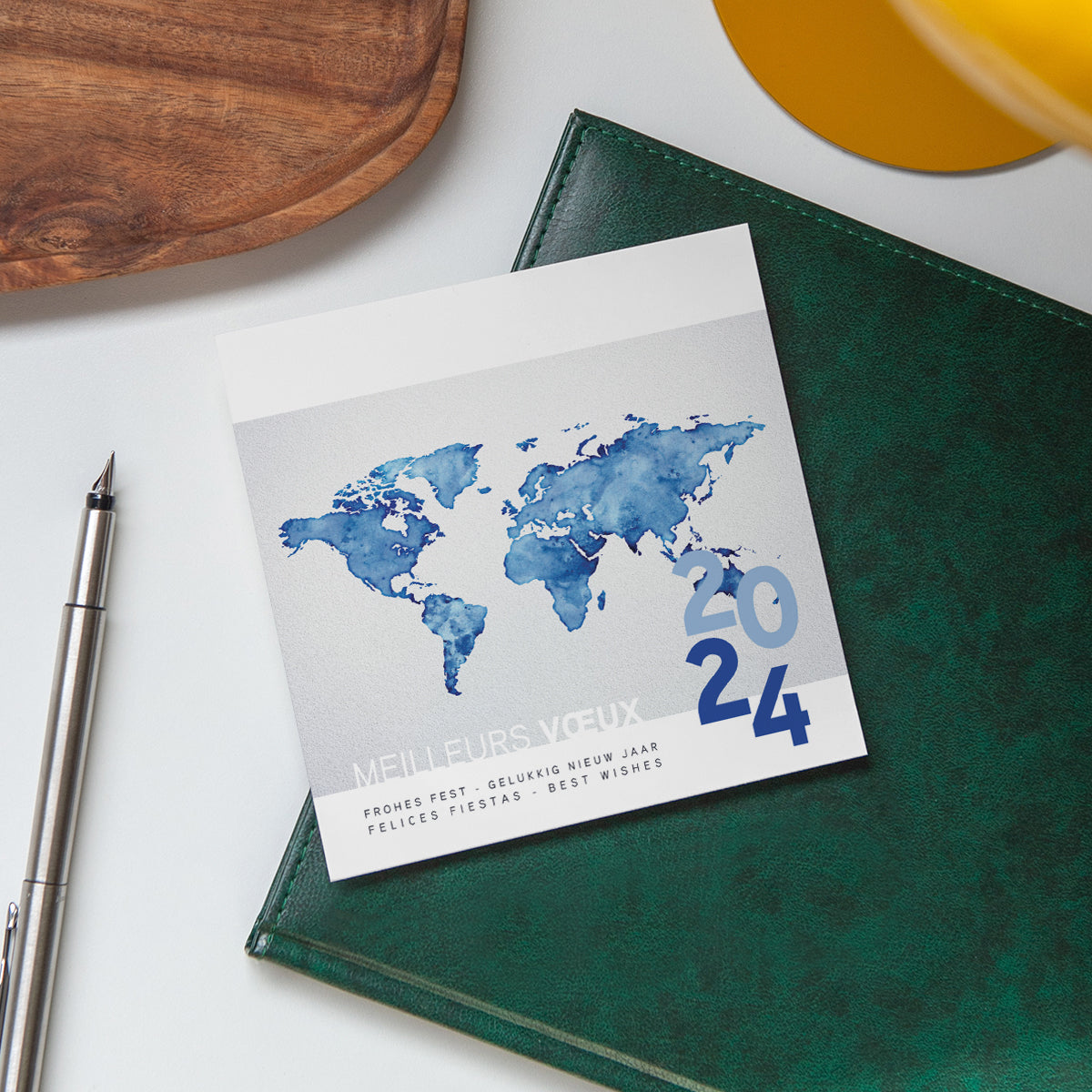 Mappemonde | Vœux professionnels • Carte de voeux photo N° 4