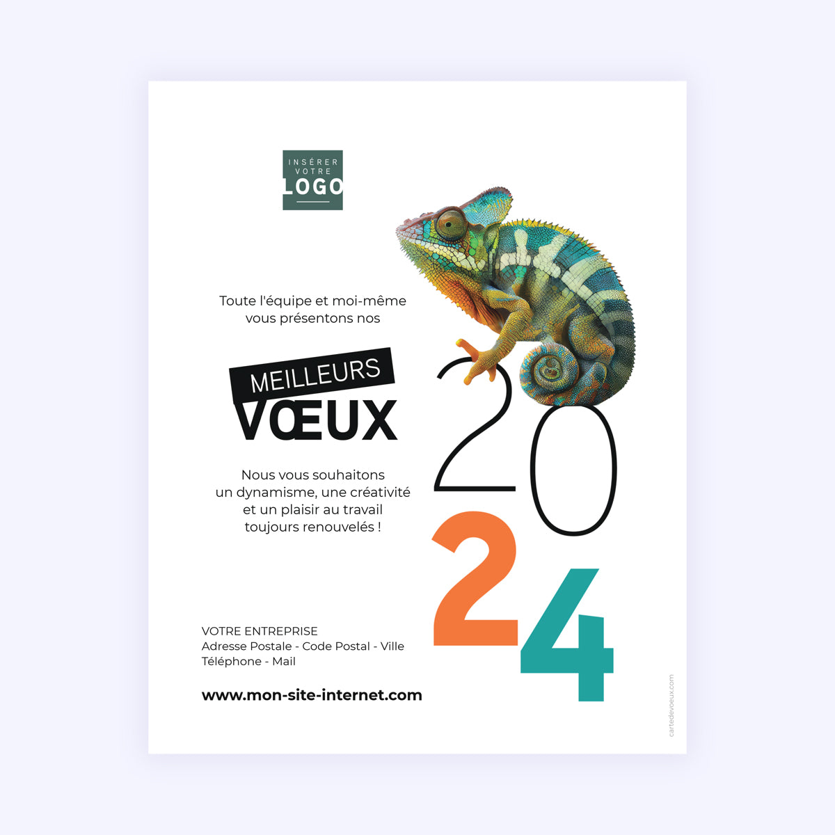 Caméléon | Vœux professionnels • Carte virtuelle photo N° 1