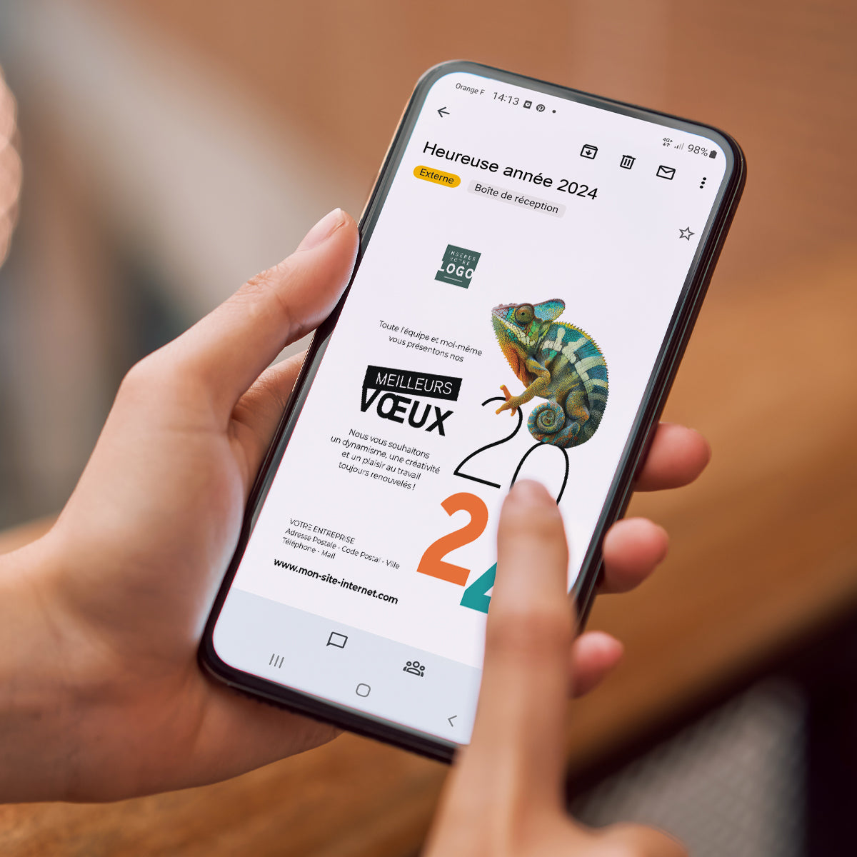 Caméléon | Vœux professionnels • Carte virtuelle photo N° 2