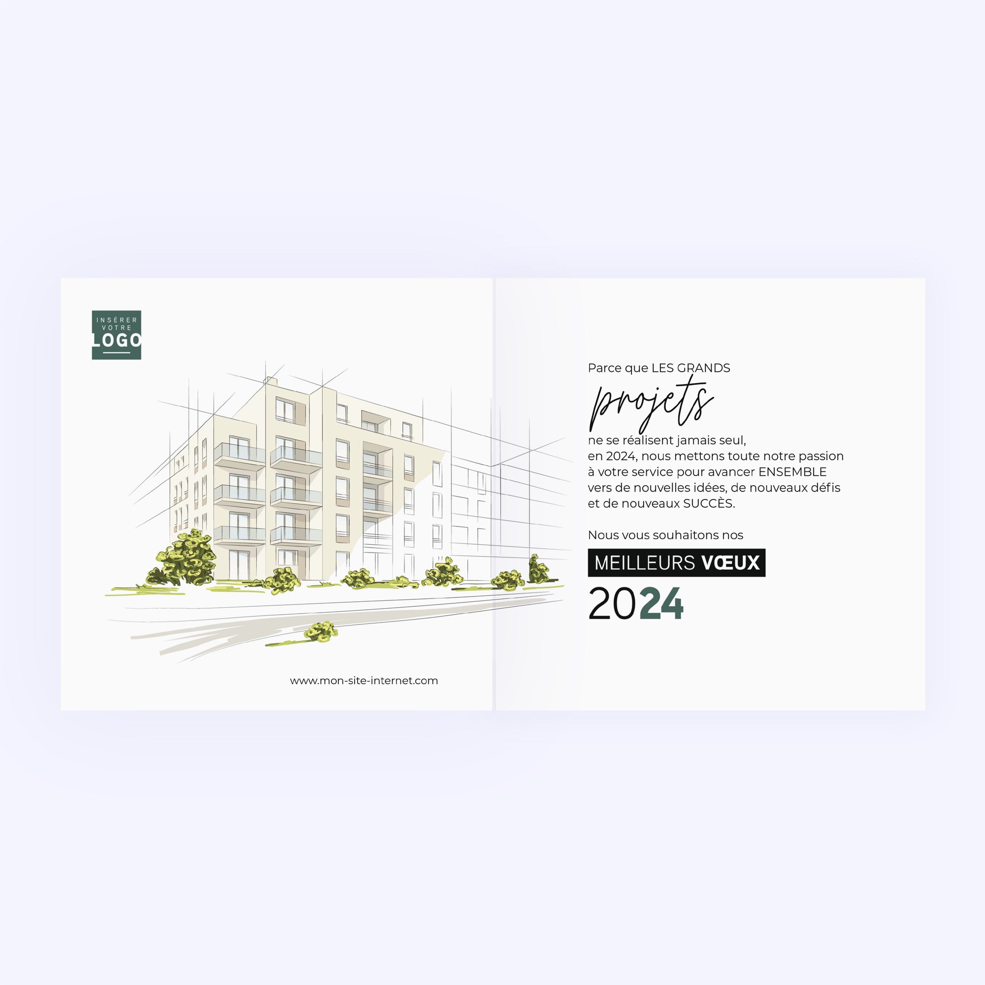 Grands Projets | Vœux professionnels • Carte de voeux photo N° 2