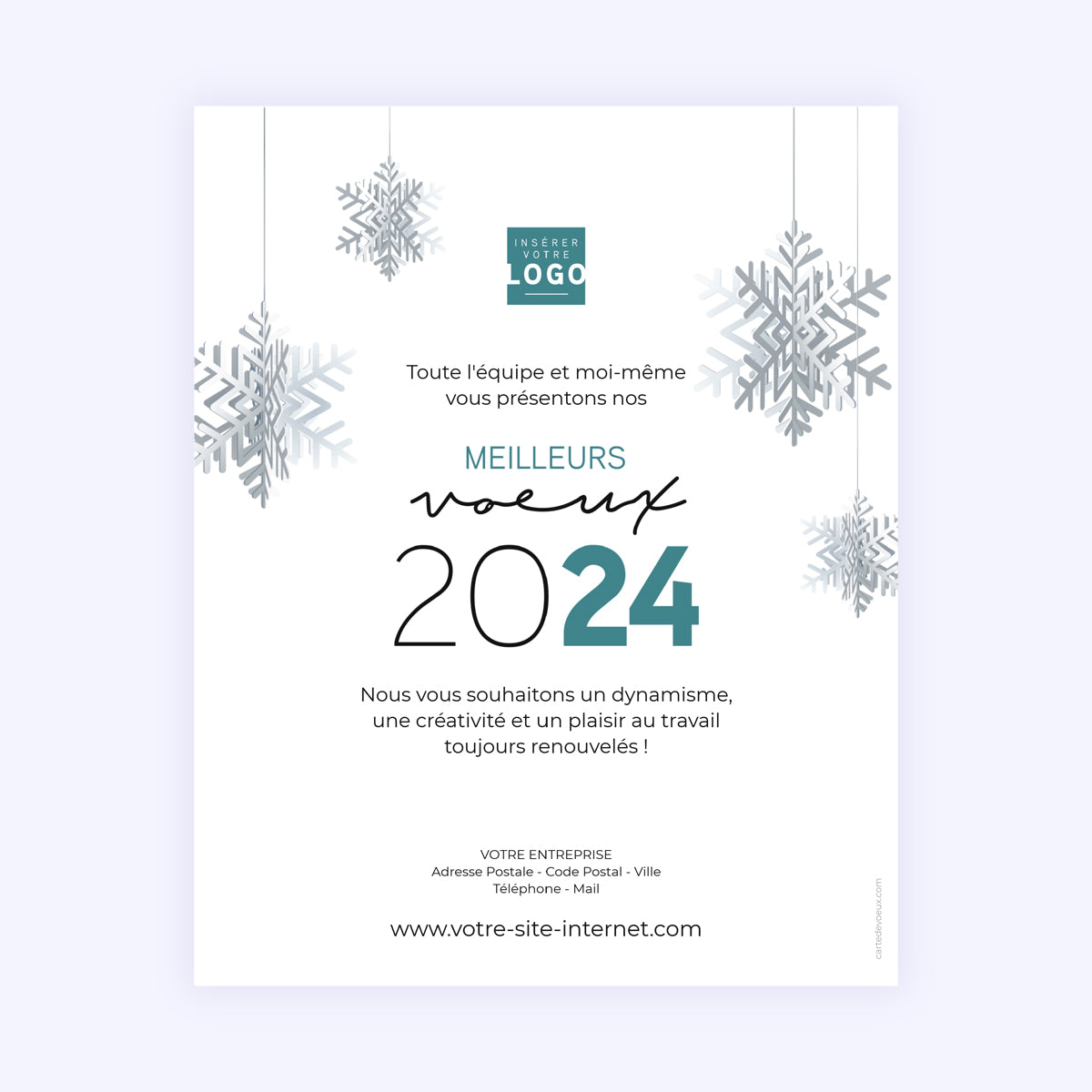 Snowflake | Vœux professionnels • Carte virtuelle photo N° 1