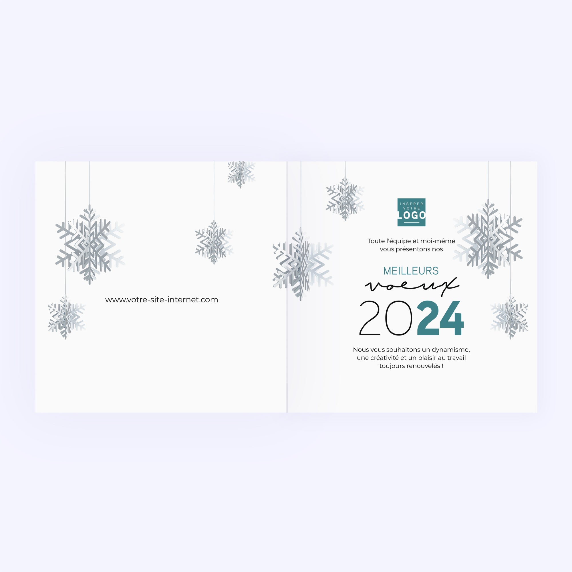 Snowflake | Vœux professionnels • Carte de voeux photo N° 2