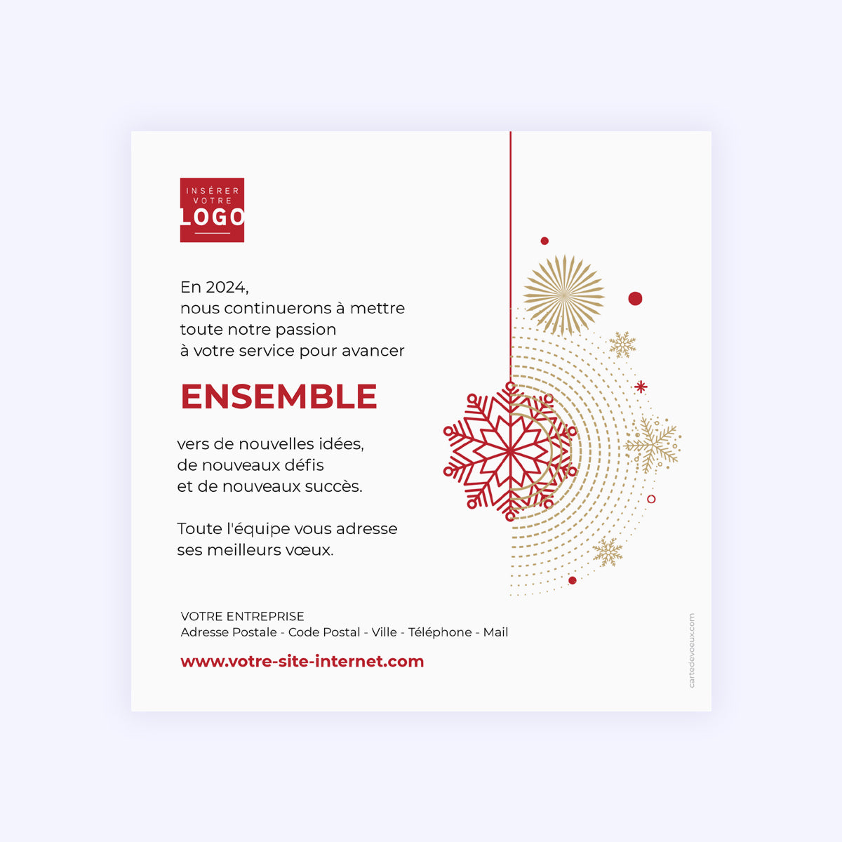 Merry Christmas | Vœux professionnels • Carte premium photo N° 2