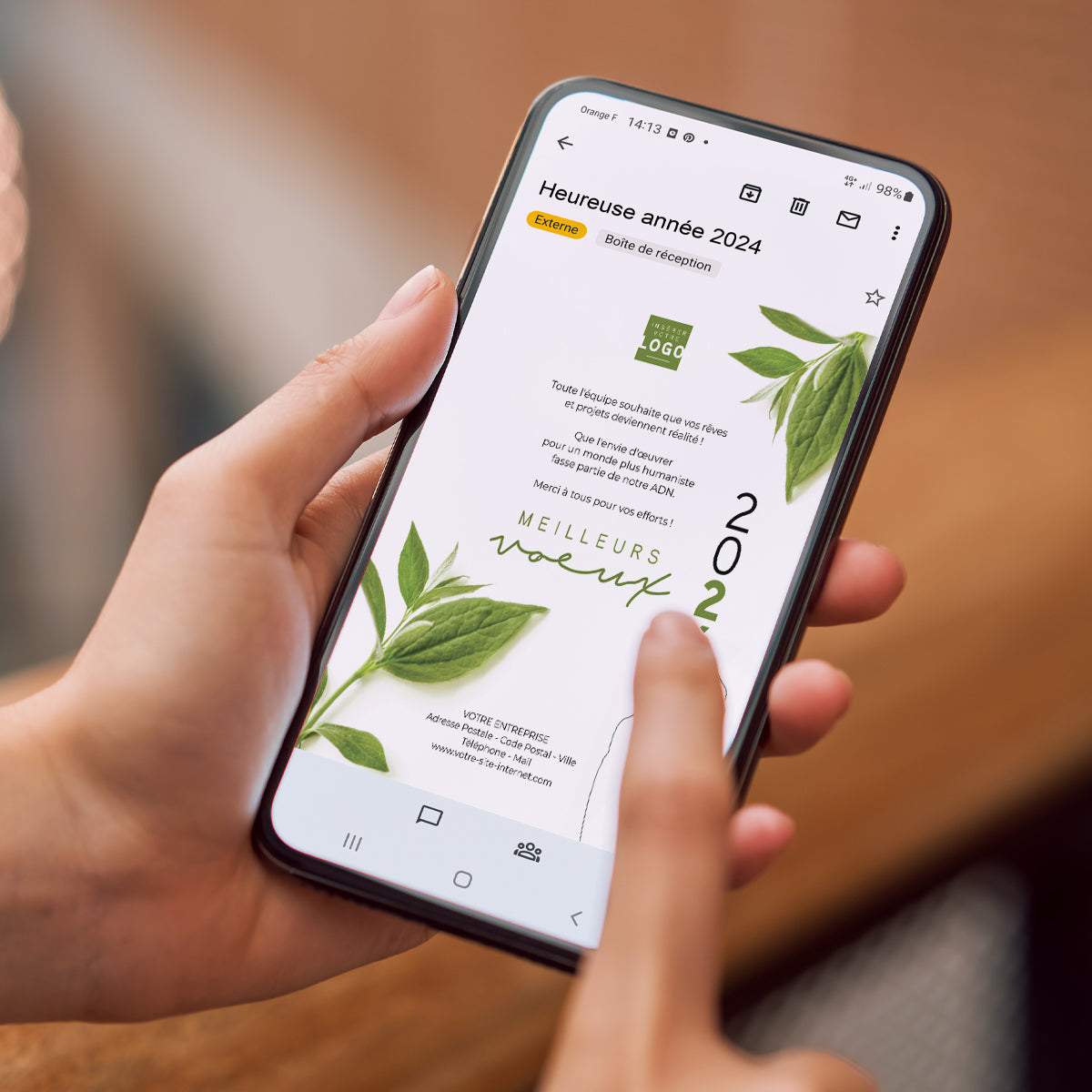 Entre nos Mains | Vœux professionnels • Carte virtuelle photo N° 2