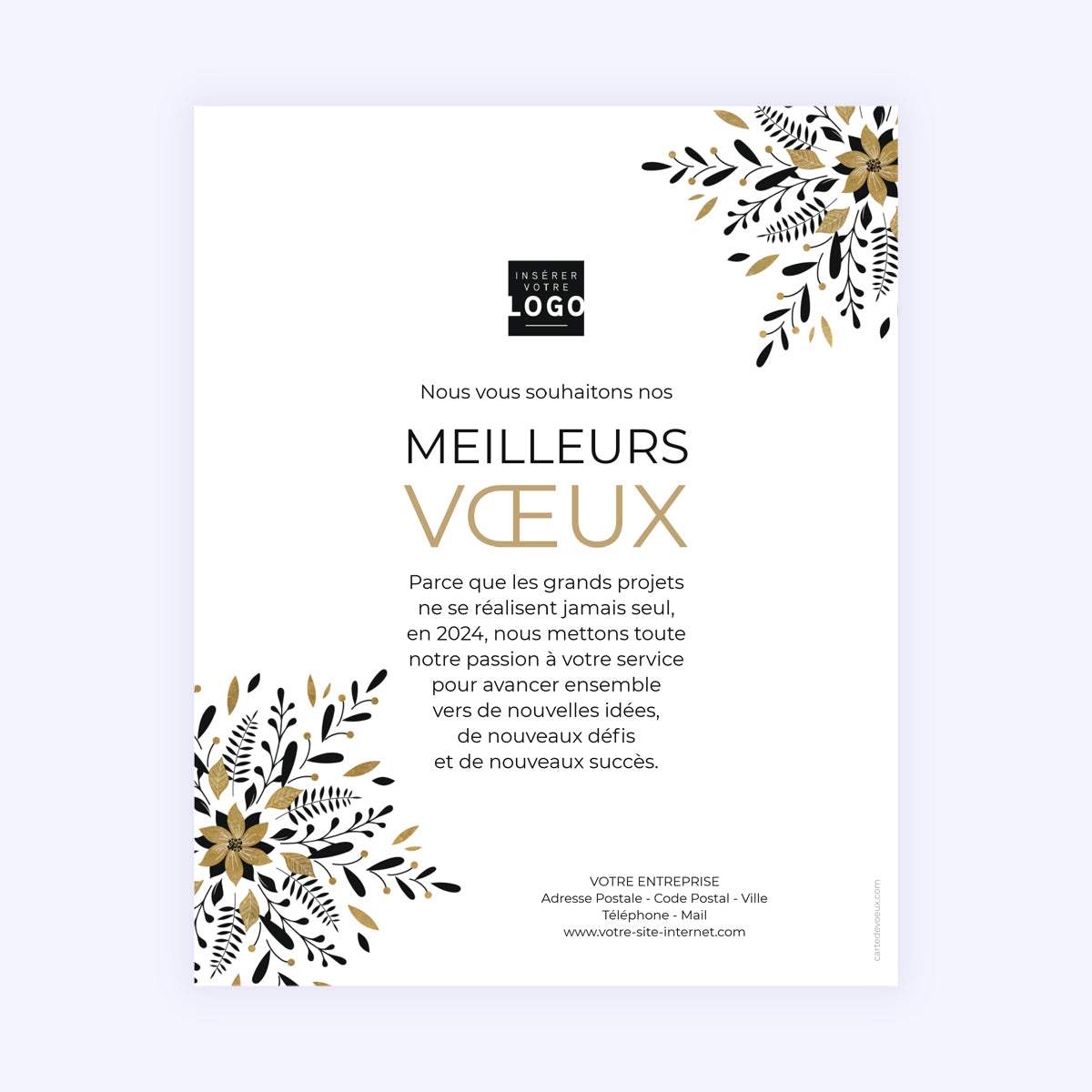 Christmas Flower | Vœux professionnels • Carte virtuelle photo N° 1