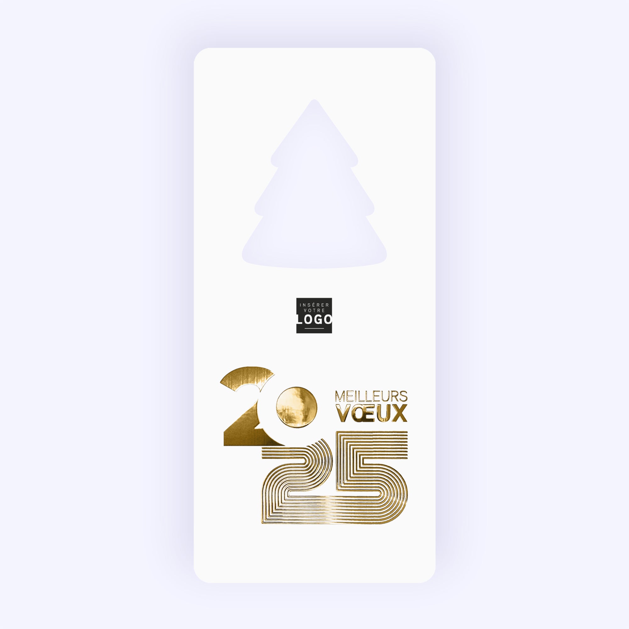 Multilignes dorées | Vœux professionnels • Carte de voeux dorure photo N° 1