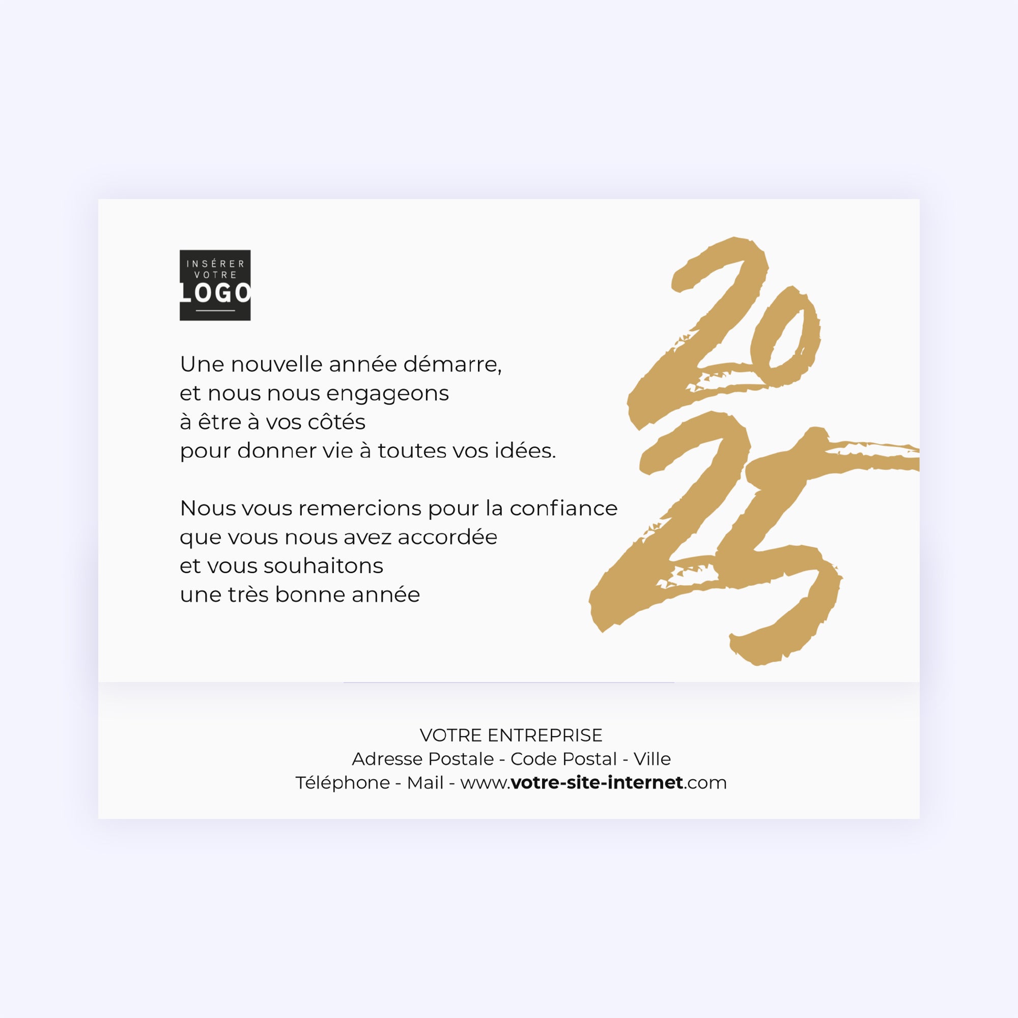 Brush élégant | Vœux professionnels • Carte chocolats photo N° 4