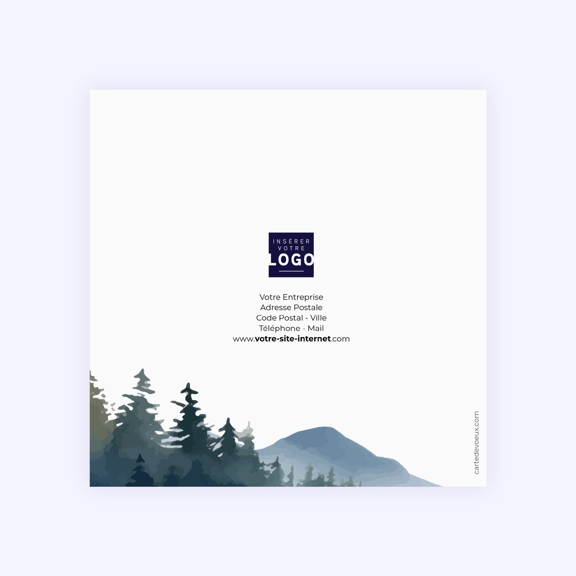 Paysage montagnard | Vœux professionnels • Carte de voeux • Carré double photo N° 3