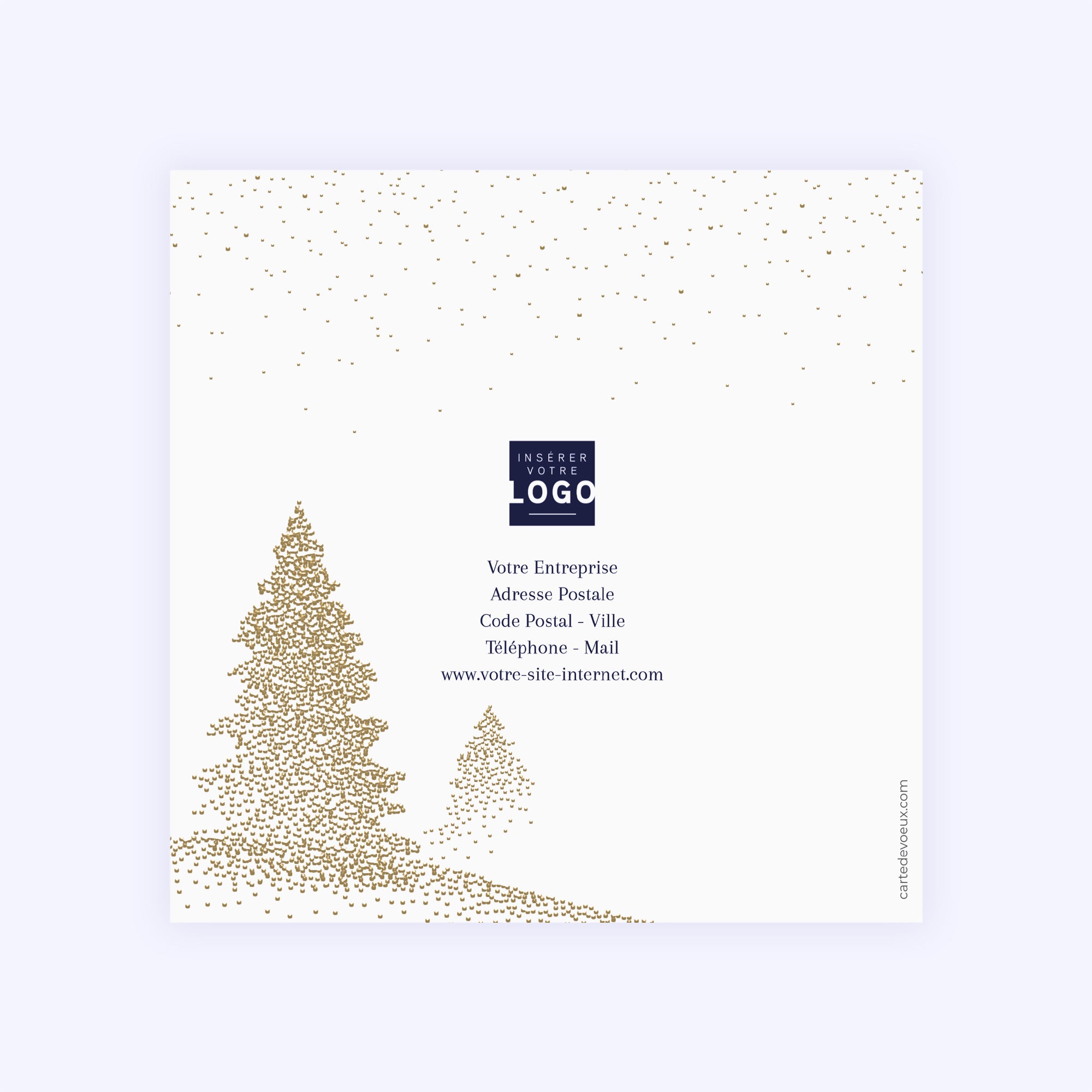 Sapins scintillants | Vœux professionnels • Carte de voeux dorure photo N° 3