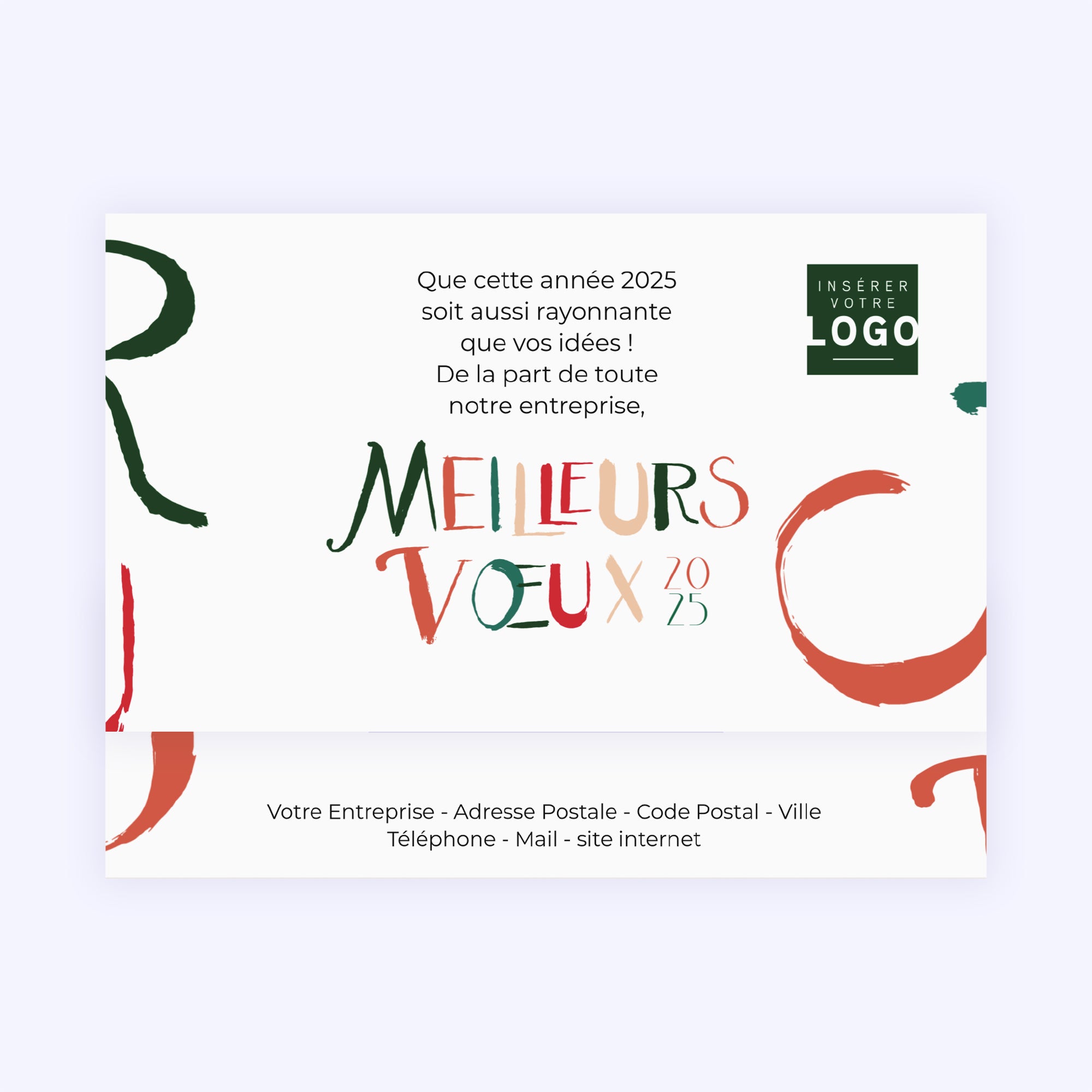 Calligraphie de Noël kraft | Vœux professionnels • Carte chocolats • Chocolats photo N° 4