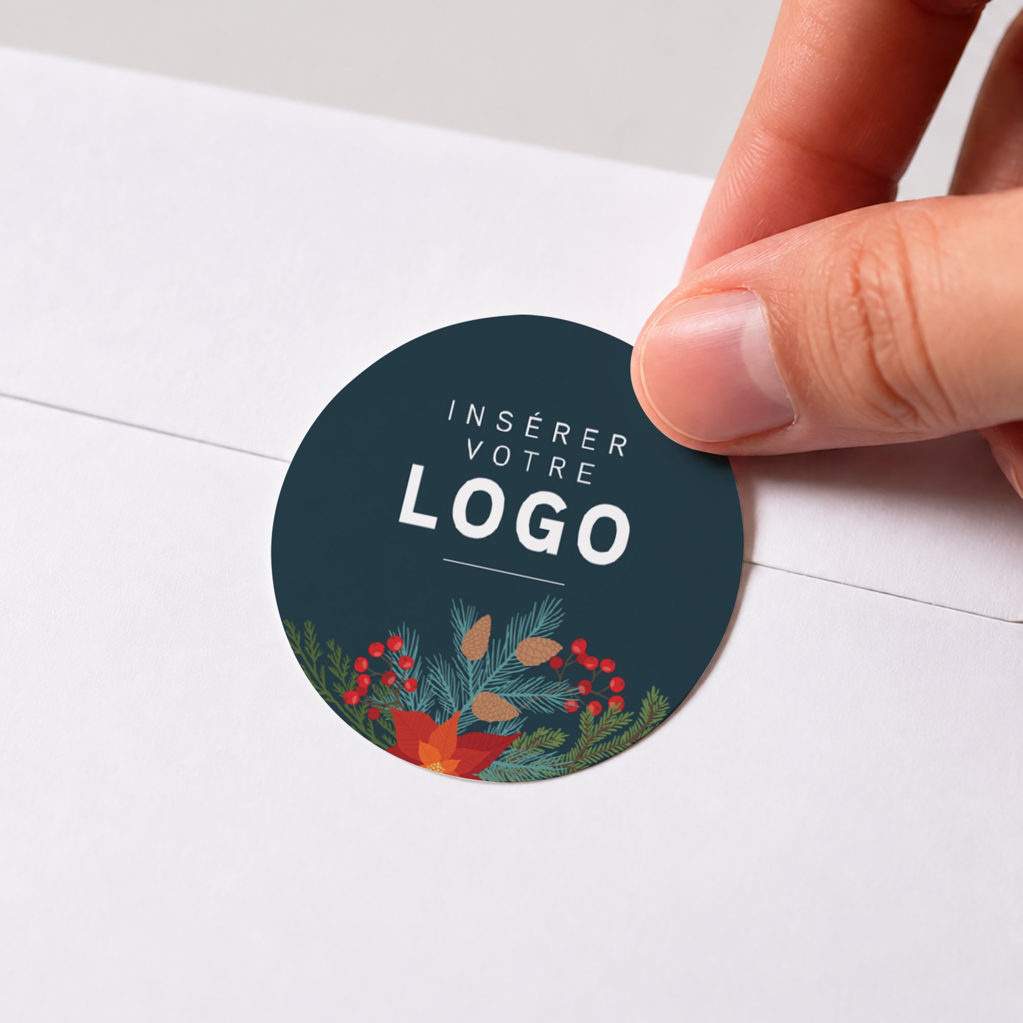 Christmas vegetal | Vœux professionnels • Sticker • Rond photo N° 1