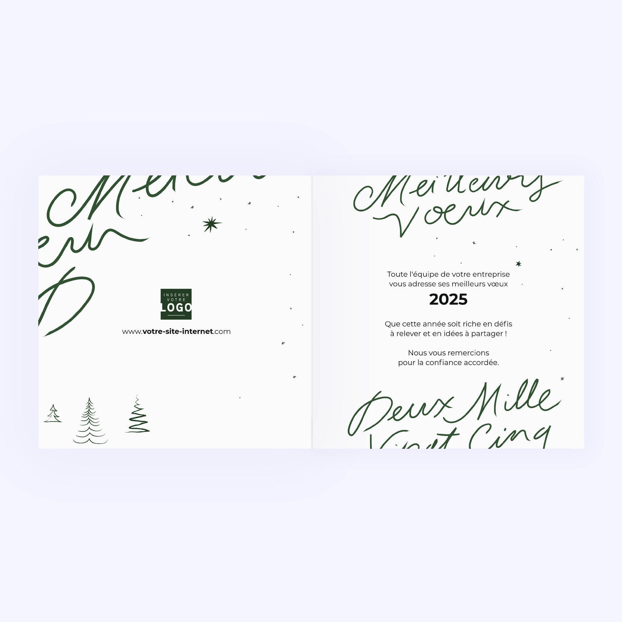 Voeux manuscrit dorée | Vœux professionnels • Carte de voeux dorure photo N° 2