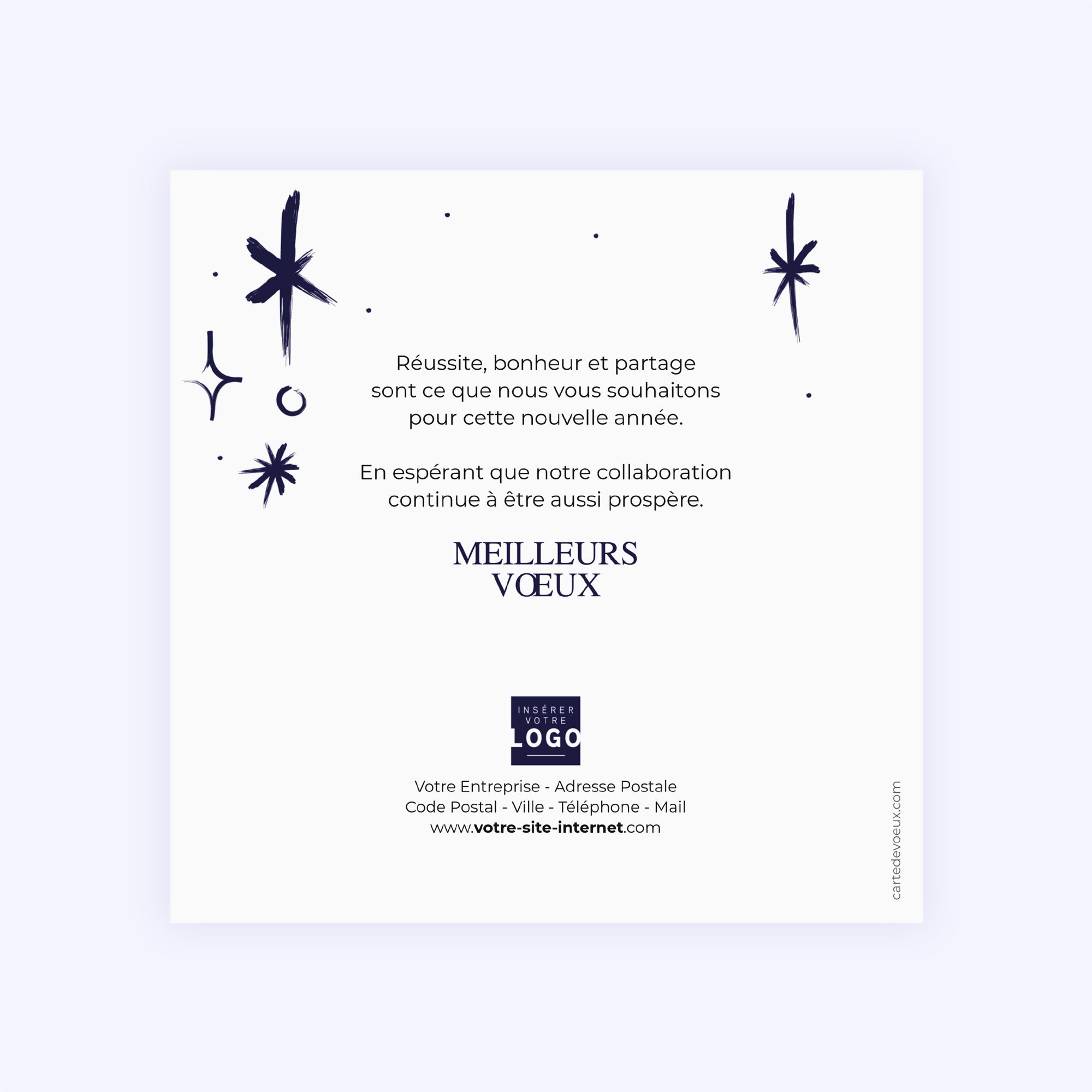 Gold marker | Vœux professionnels • Carte de voeux dorure photo N° 2