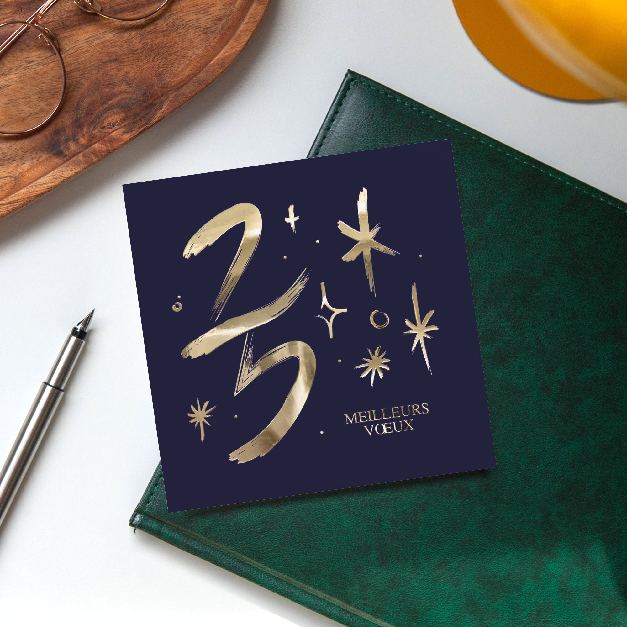 Gold marker | Vœux professionnels • Carte de voeux dorure photo N° 4
