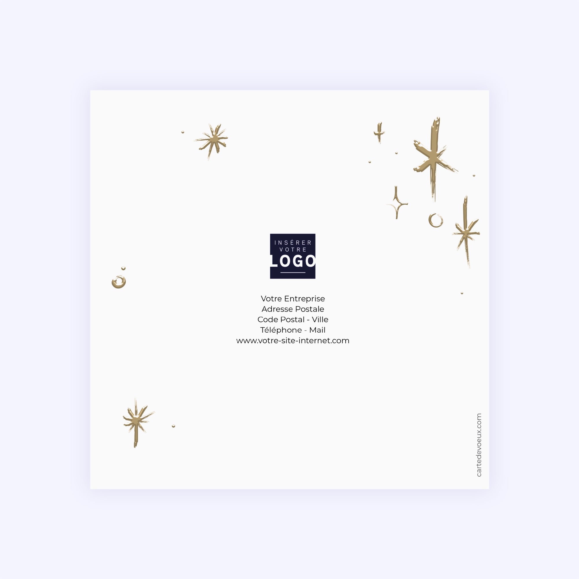 Gold marker | Vœux professionnels • Carte de voeux dorure photo N° 3