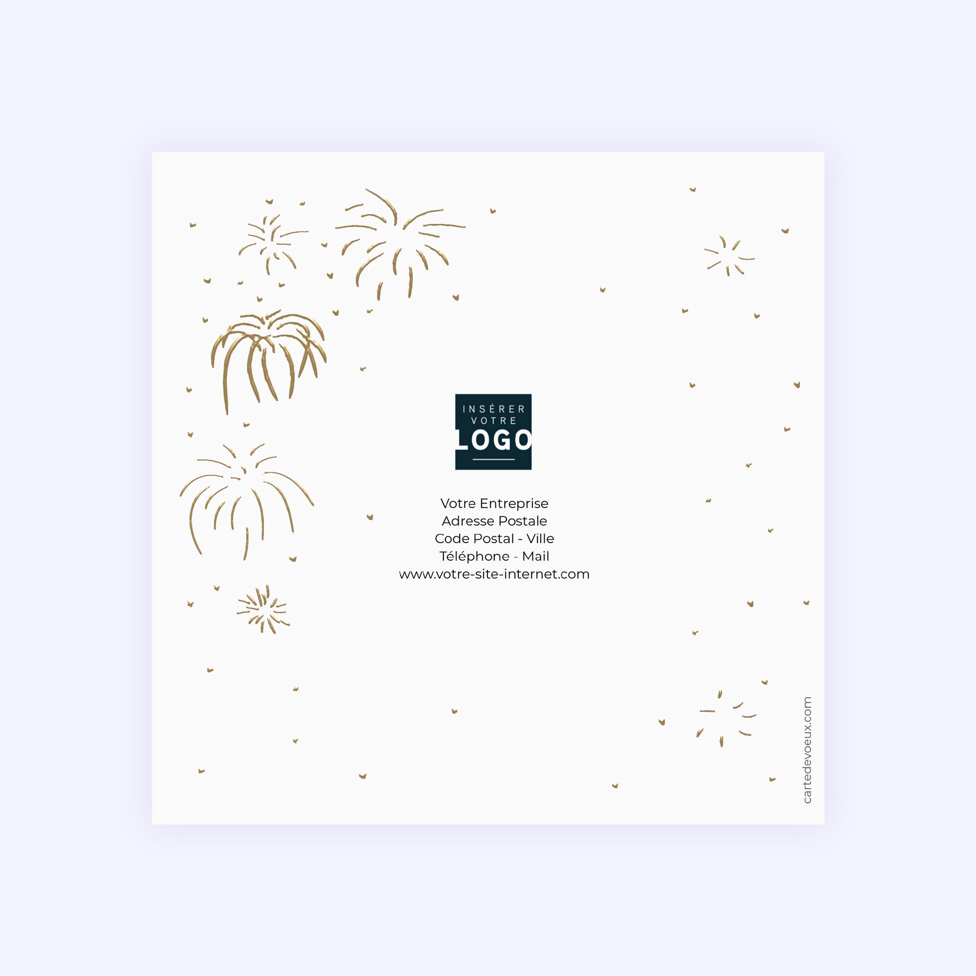 Golden fireworks | Vœux professionnels • Carte de voeux dorure photo N° 3