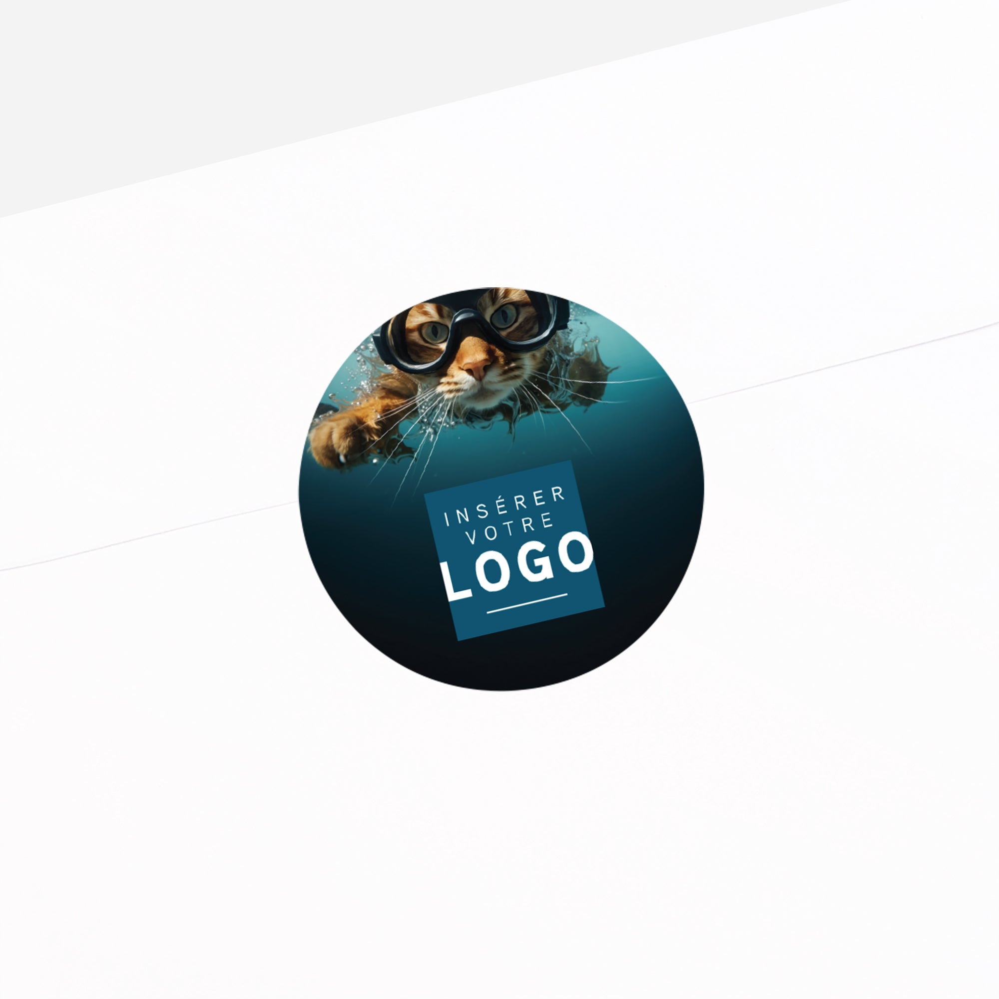 Chat(leureuse) année | Vœux professionnels • Sticker • Rond photo N° 2