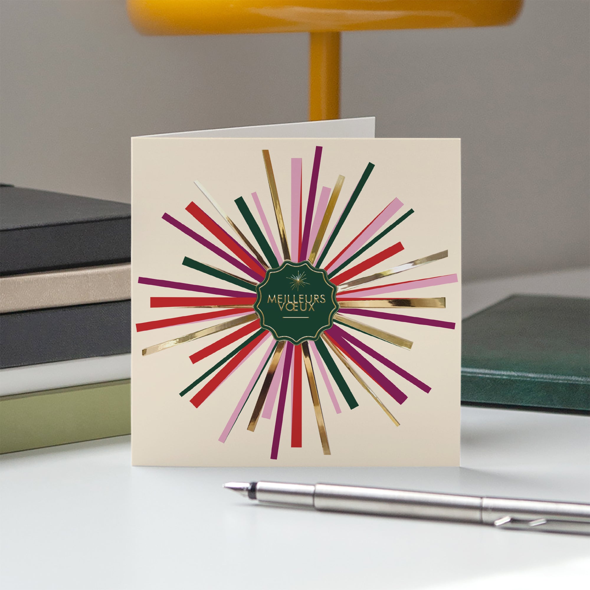 Illumination dorée | Vœux professionnels • Carte de voeux dorure photo N° 5