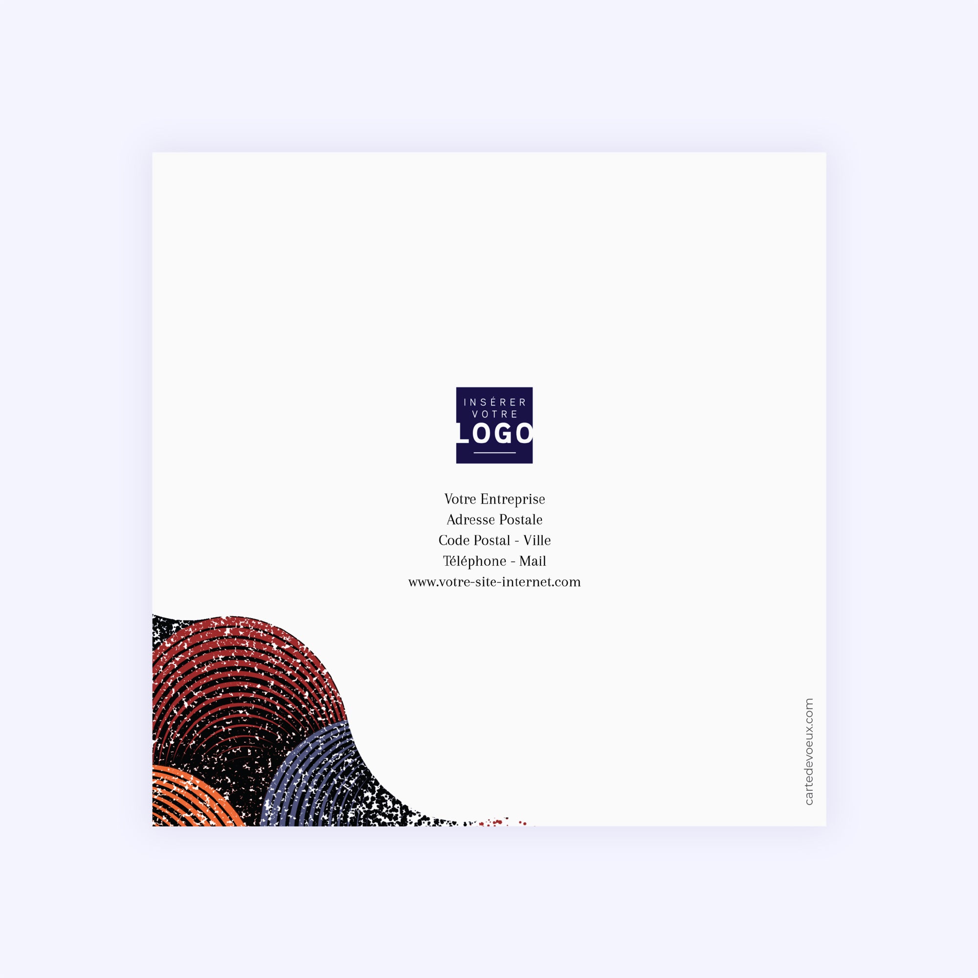 Renne graphique | Vœux professionnels • Carte de voeux • Carré double photo N° 3