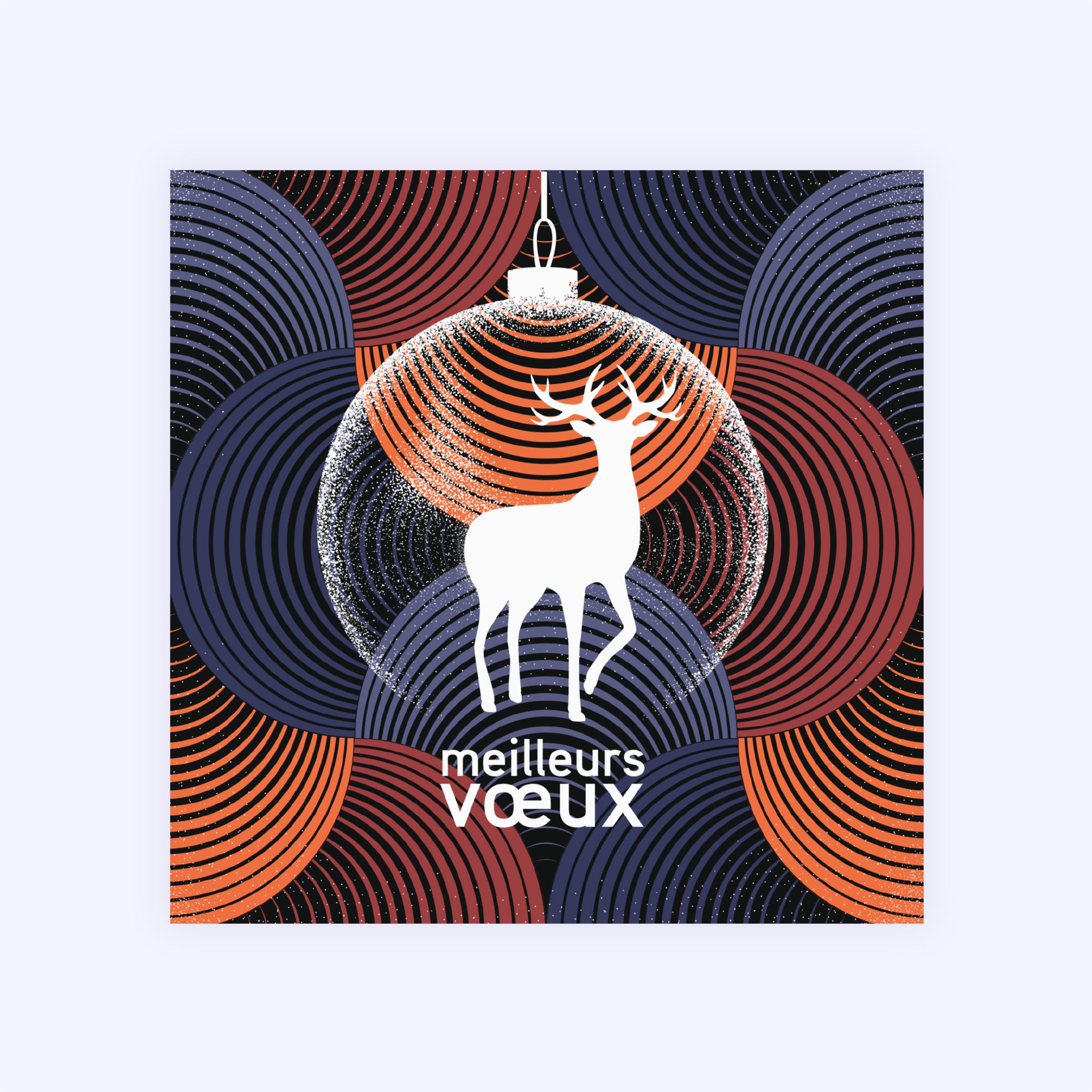 Renne graphique II | Vœux professionnels • Carte de voeux photo N° 1