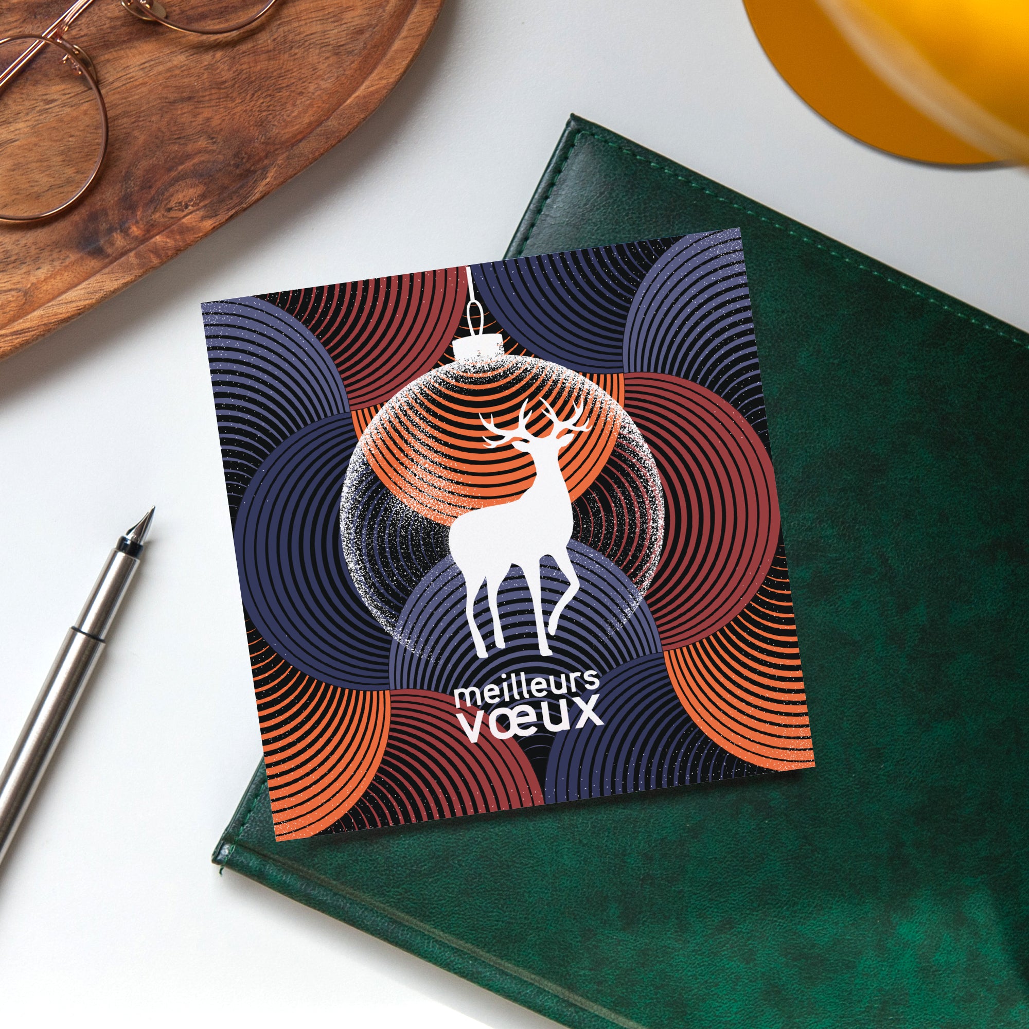 Renne graphique II | Vœux professionnels • Carte de voeux photo N° 4