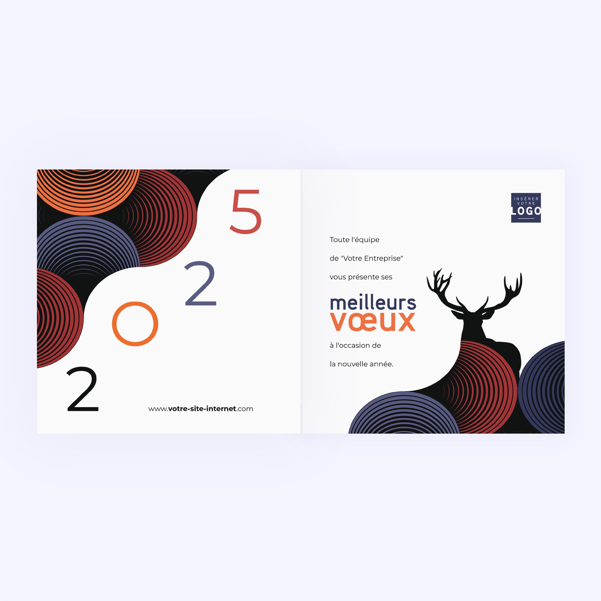 Renne graphique 2 | Vœux professionnels • Carte de voeux photo N° 2