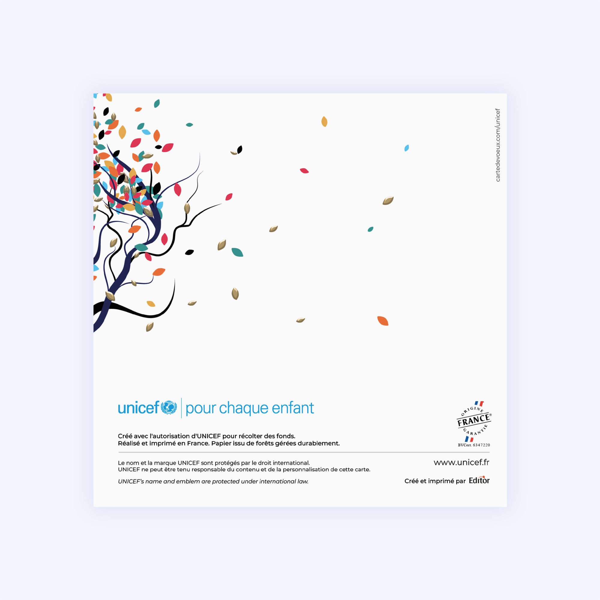 Arbre de vie | Vœux professionnels • Carte de voeux dorure photo N° 3