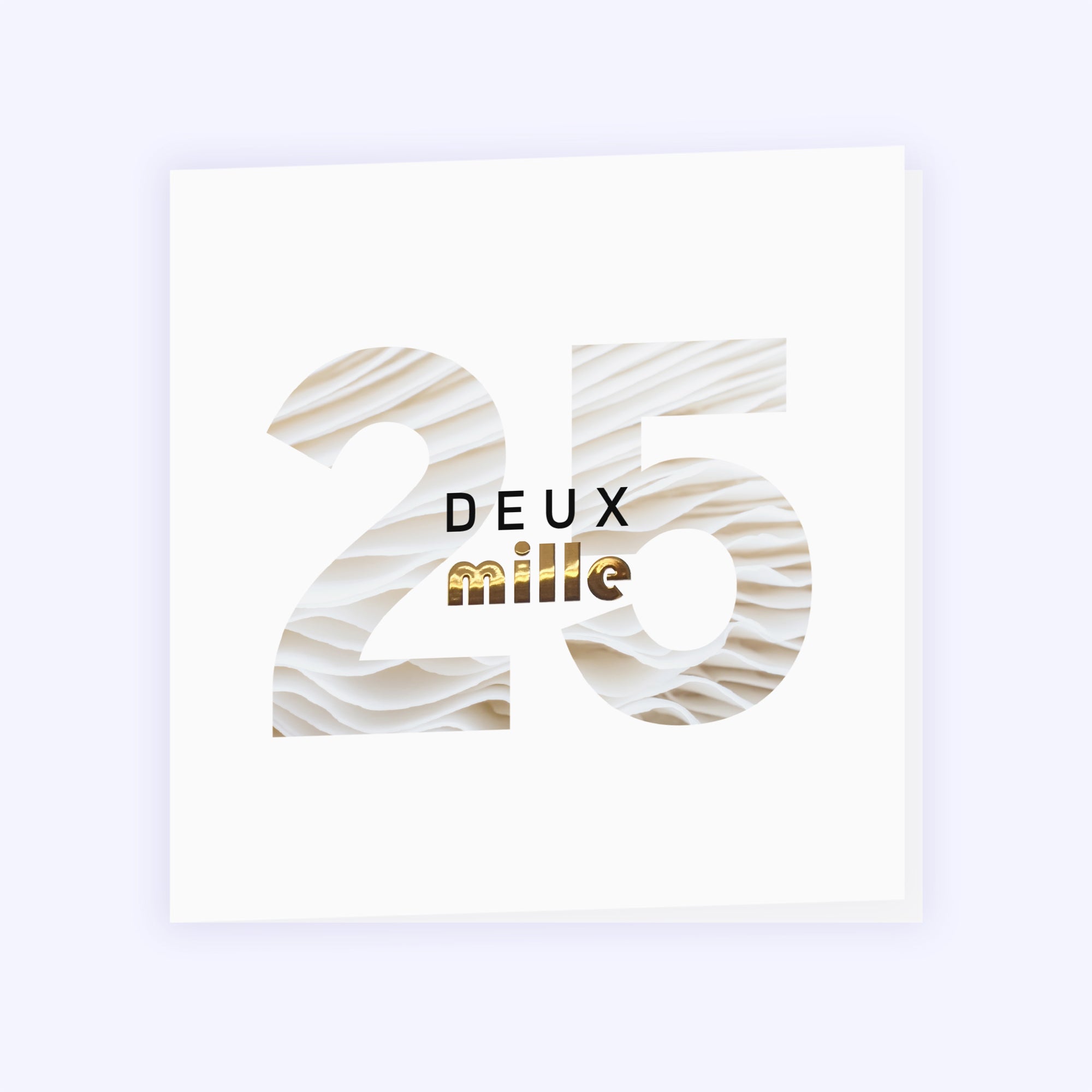 Vagues graphiques 2 | Vœux professionnels • Carte de voeux dorure photo N° 1
