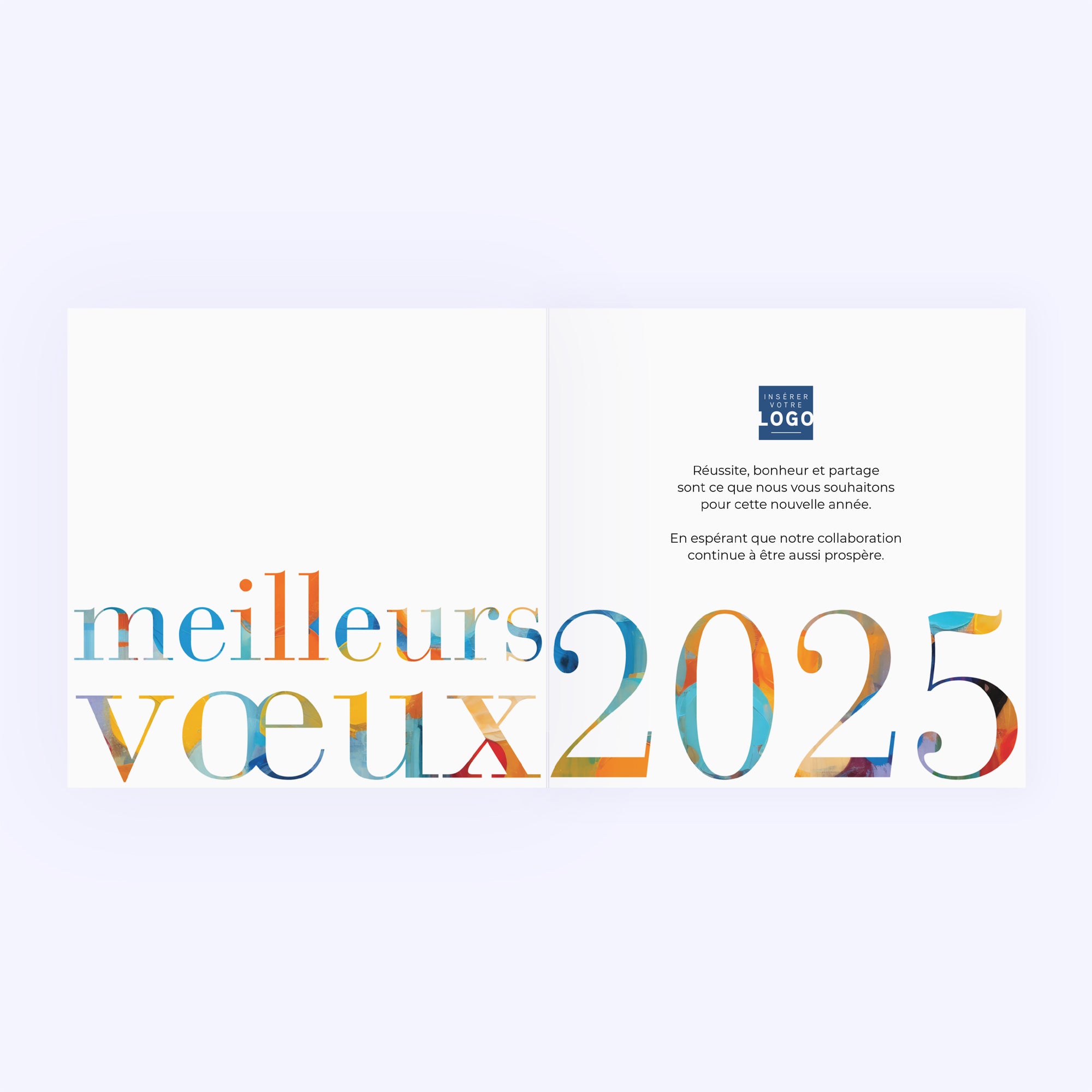 Peinture artistique | Vœux professionnels • Carte de voeux • Carré double photo N° 2