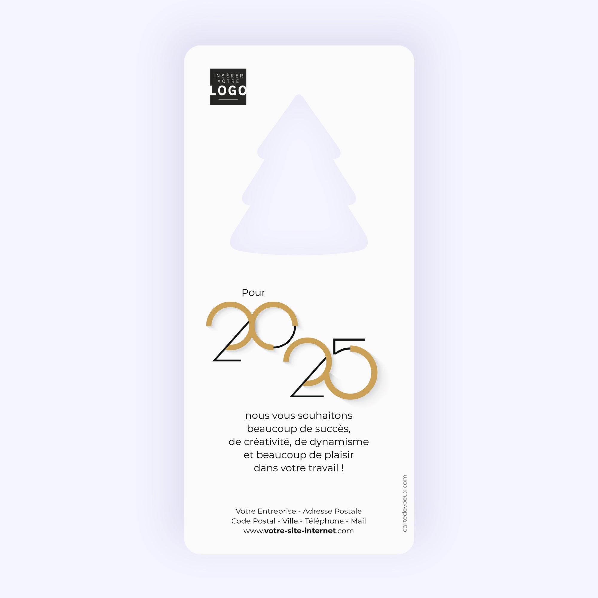 Graphique Style | Vœux professionnels • Carte de voeux dorure photo N° 2
