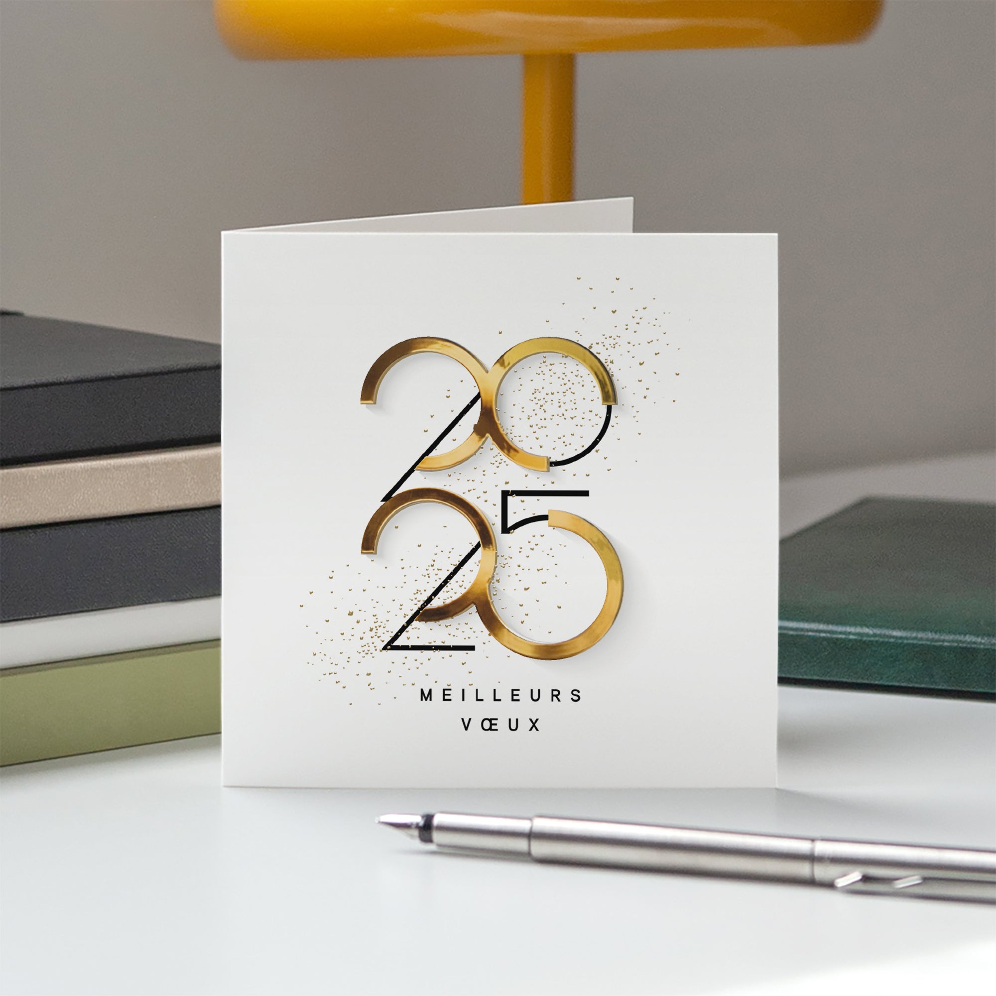 Graphique Style | Vœux professionnels • Carte de voeux dorure photo N° 5