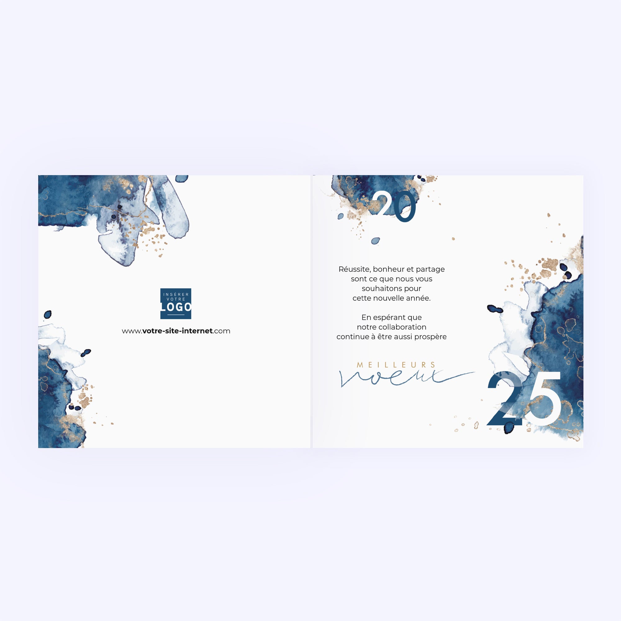Poussière d'étoile | Vœux professionnels • Carte de voeux • Carré double photo N° 2