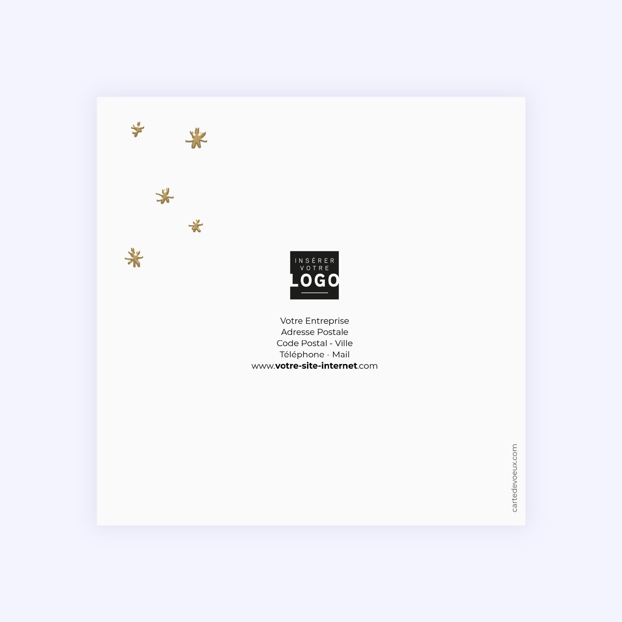 Ecriture sapin | Vœux professionnels • Carte de voeux dorure photo N° 3