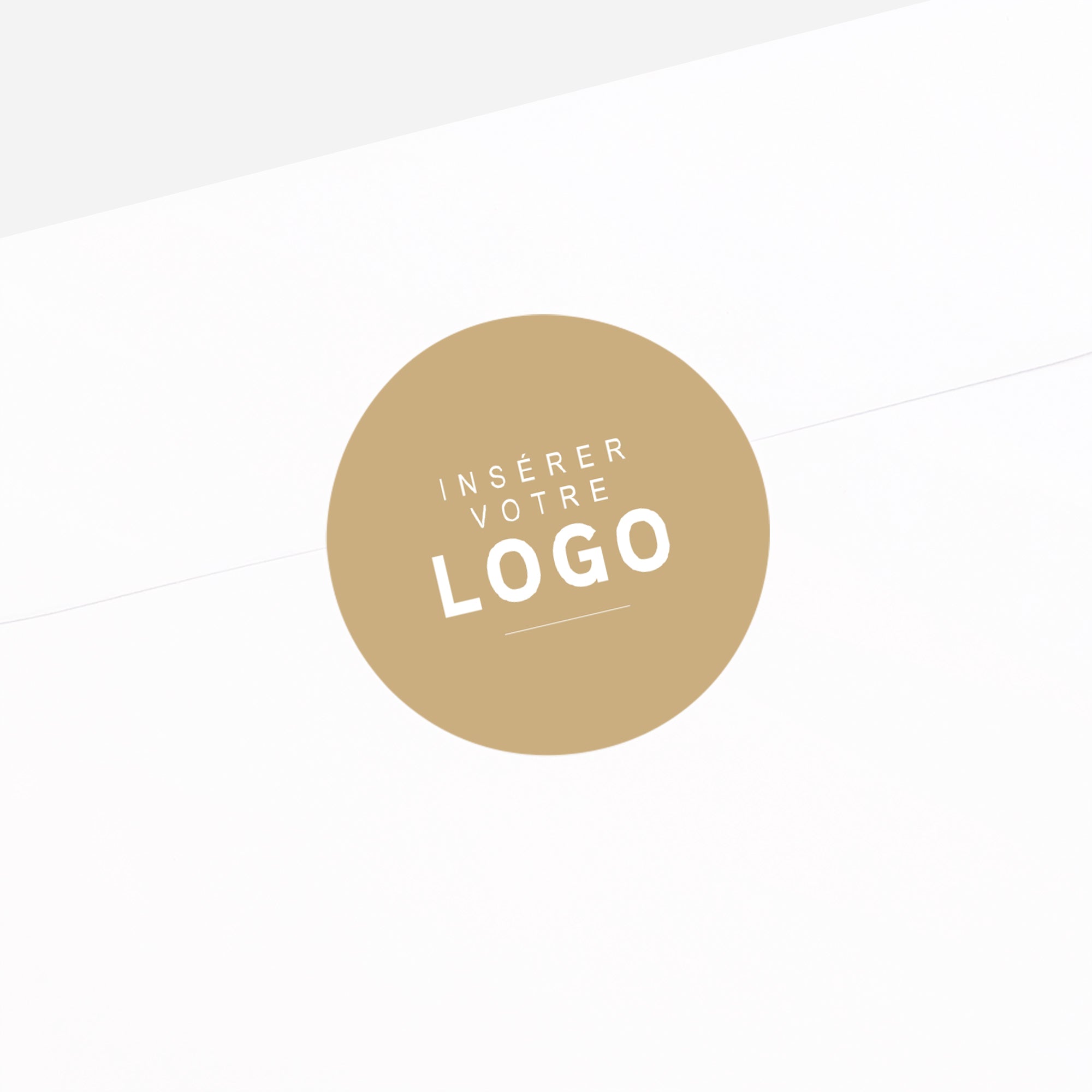 Elégance dorée | Vœux professionnels • Sticker • Rond photo N° 2
