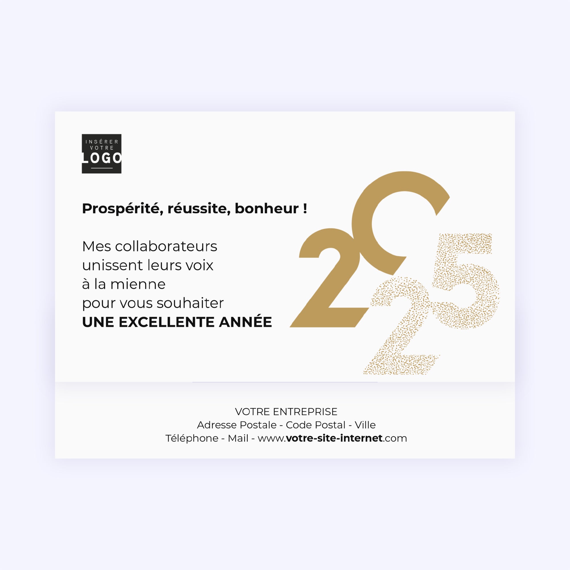 Elégance noire dorée | Vœux professionnels • Carte chocolats photo N° 4